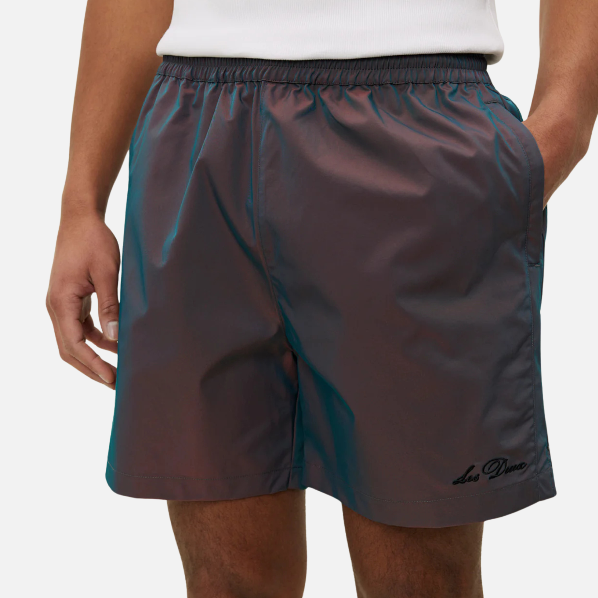 Les Deux Smith Shiny Tech Shorts