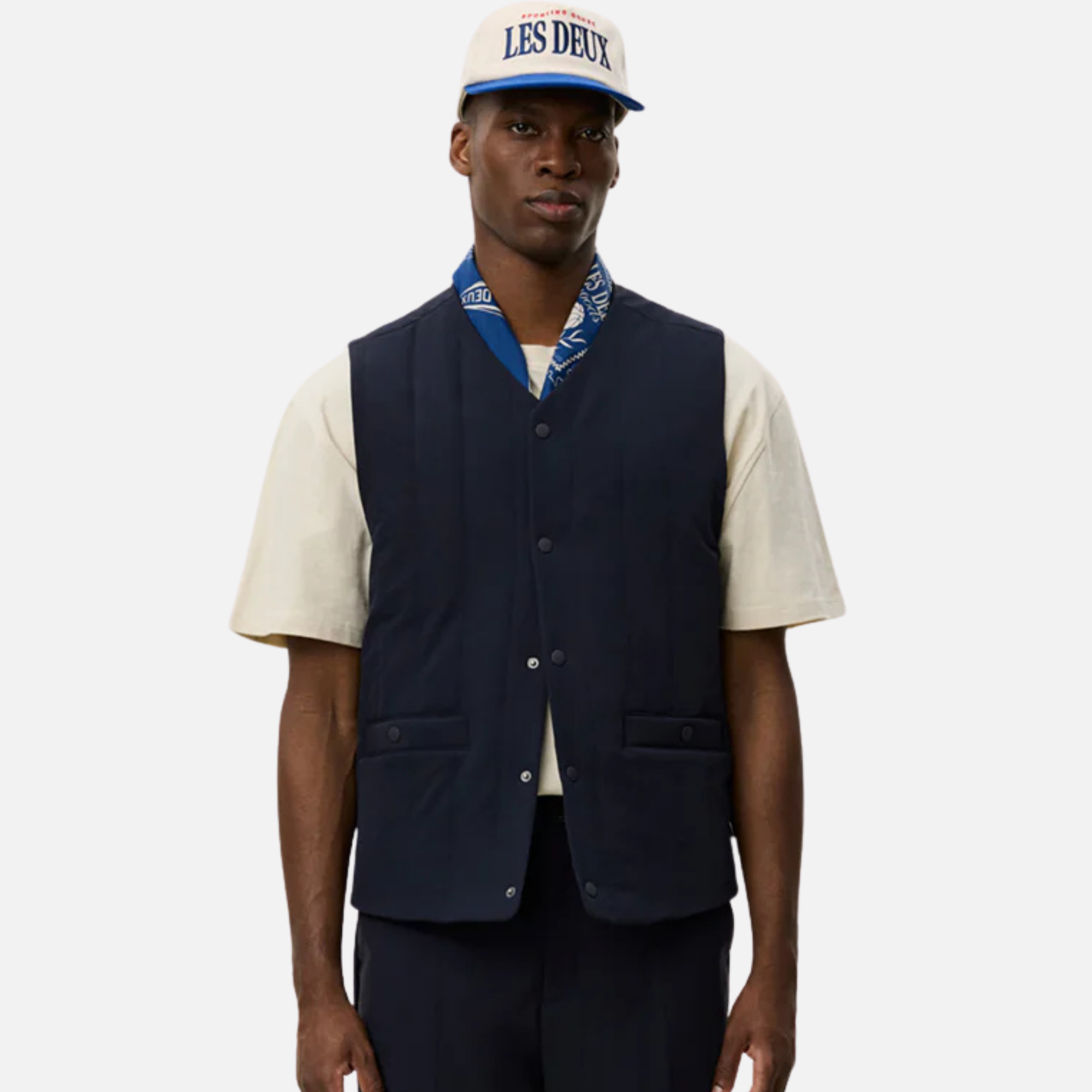 Les Deux Dark Navy Sebastian Tech Vest