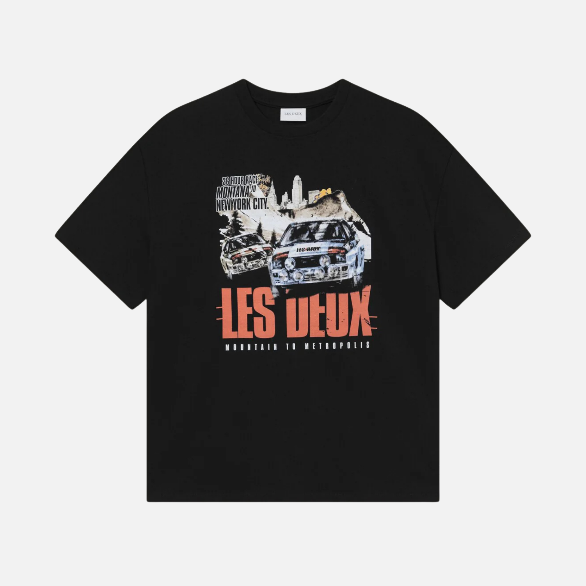 Les Deux Black Cafe Rally T-Shirt
