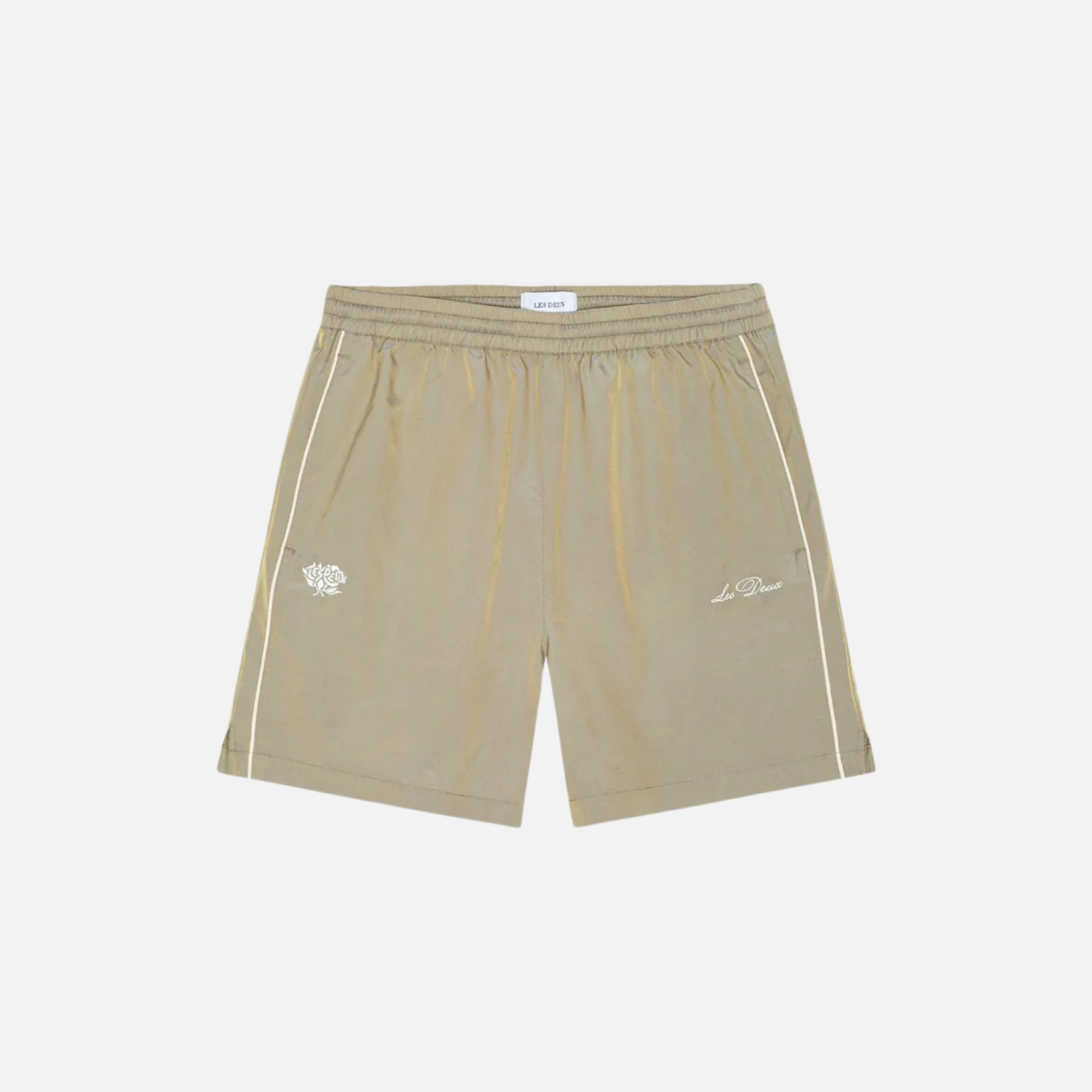 Les Deux Oak Sand Smith Shiny Track Shorts