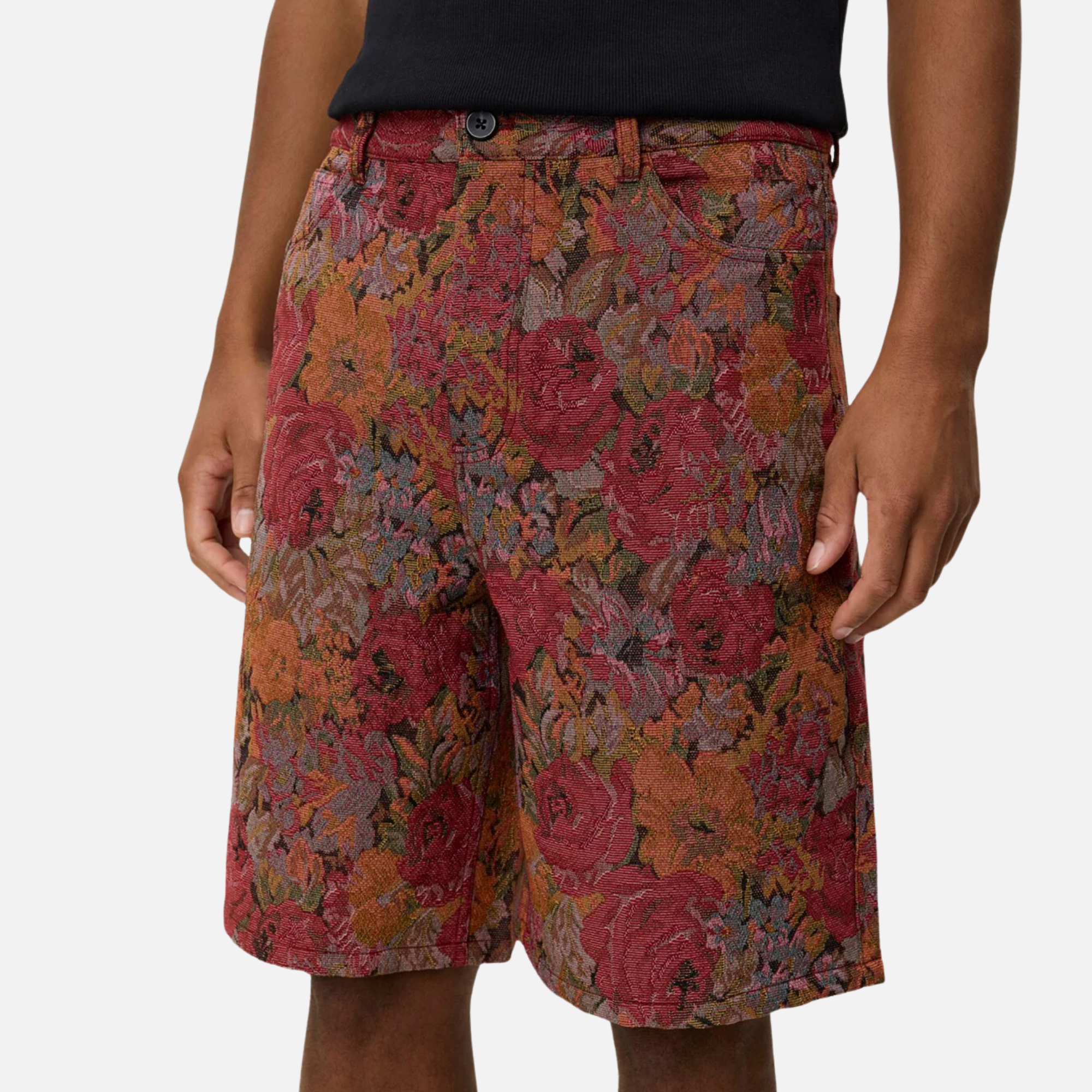 Les Deux Red Dahlia Ryder Jacquard Shorts