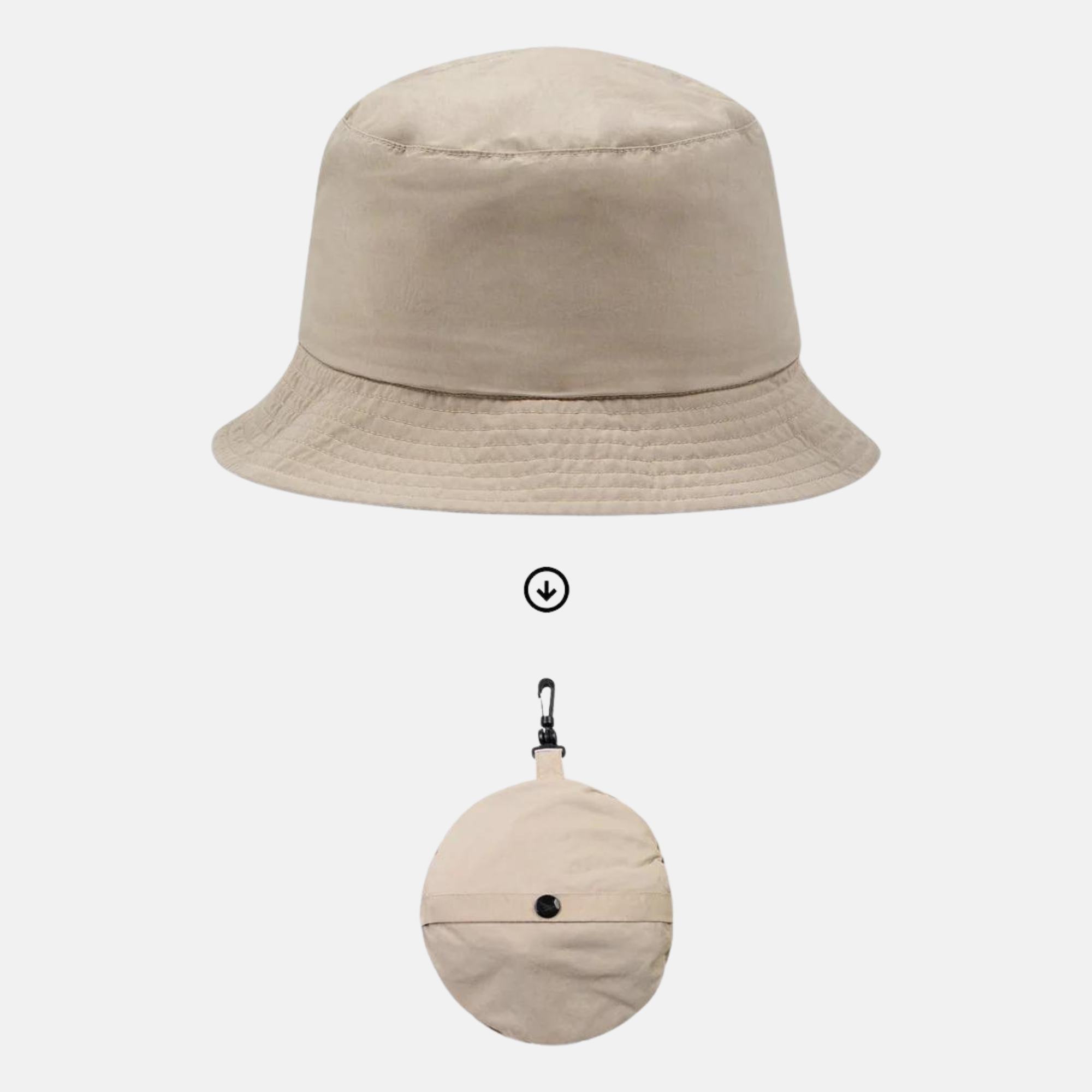 Paper Planes Khaki Packable Bucket Hat