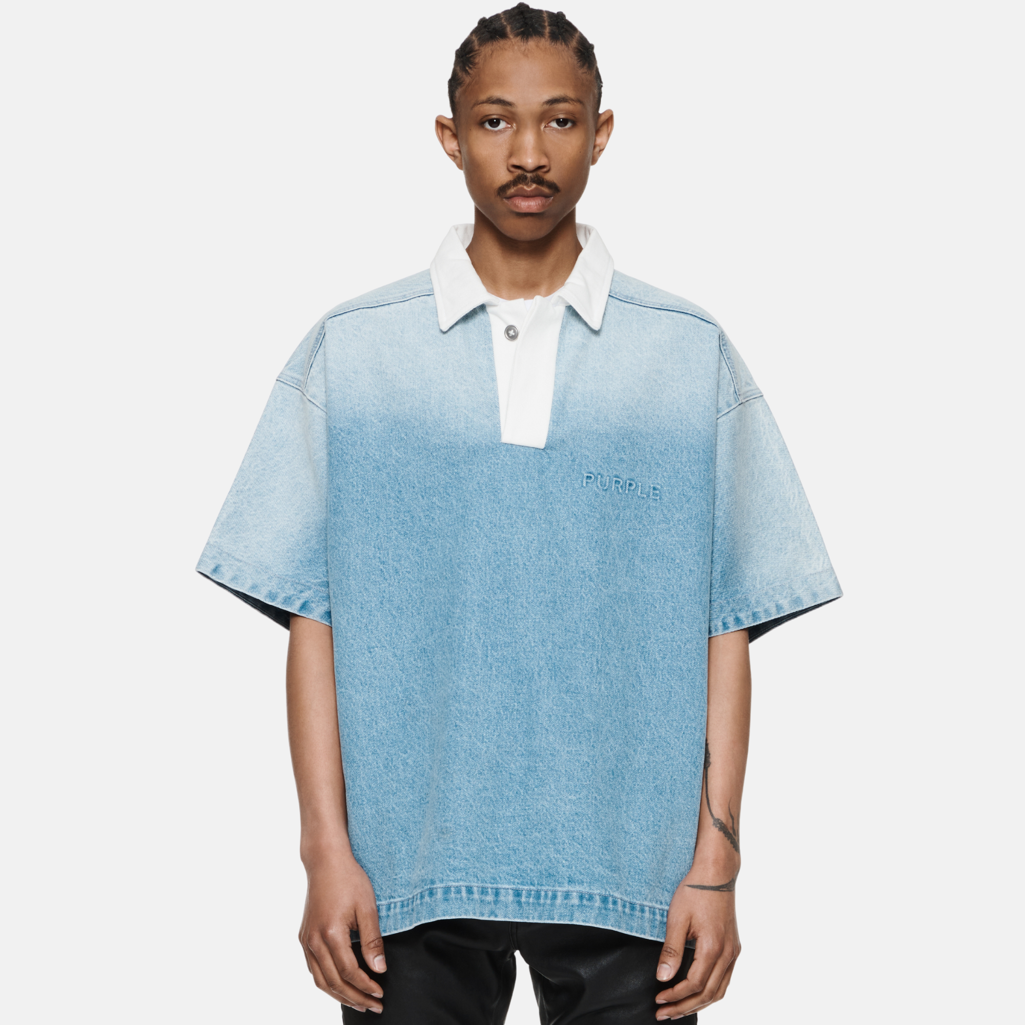 Purple Brand Embossed Polo Shirt Puffer Reds