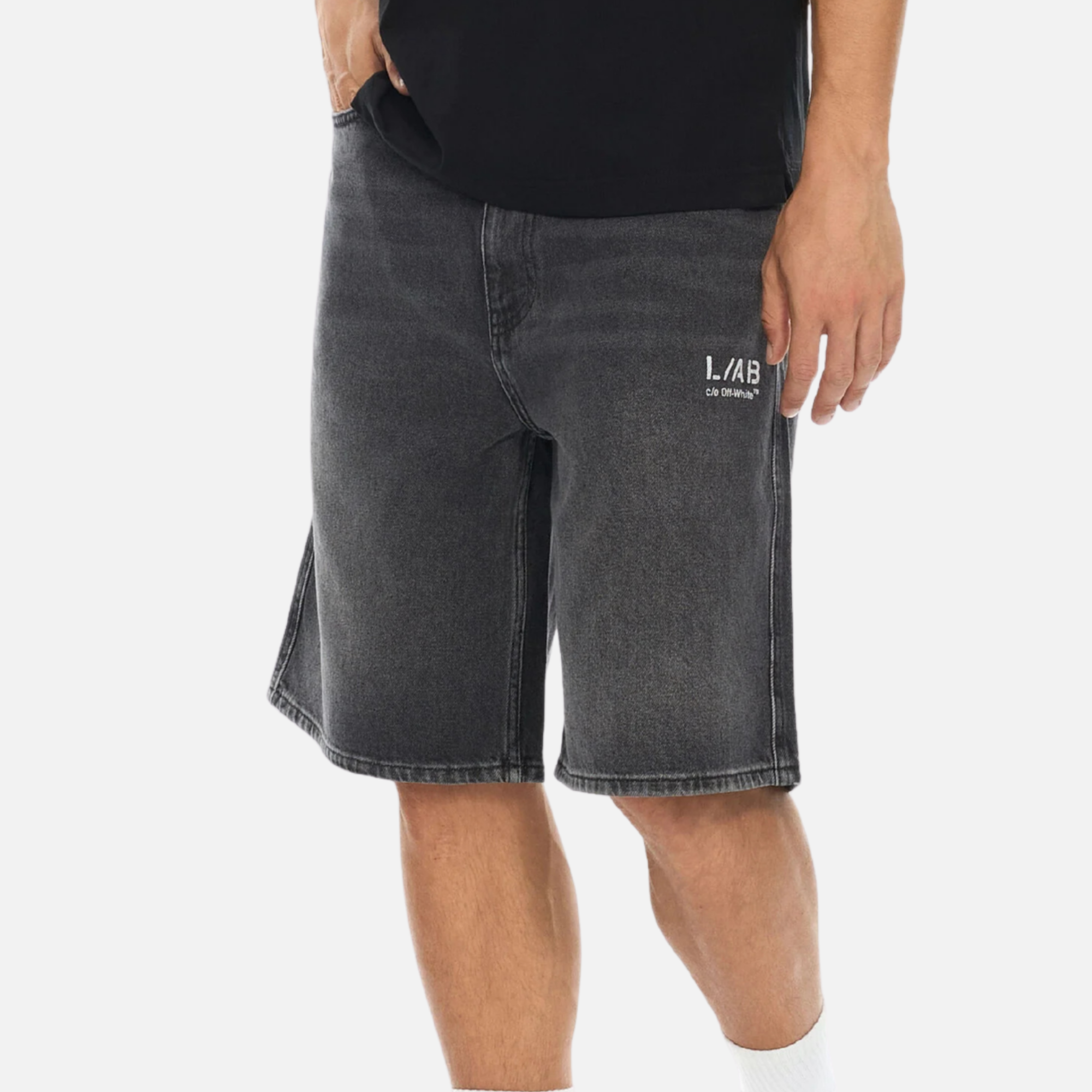 Off White Phantom Black Diag Shorts