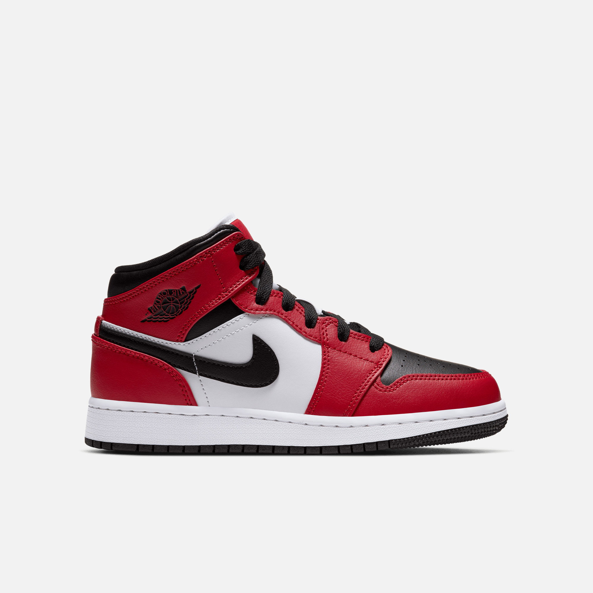 Air Jordan Big Kids' 1 Mid Chicago Black Toe (GS)