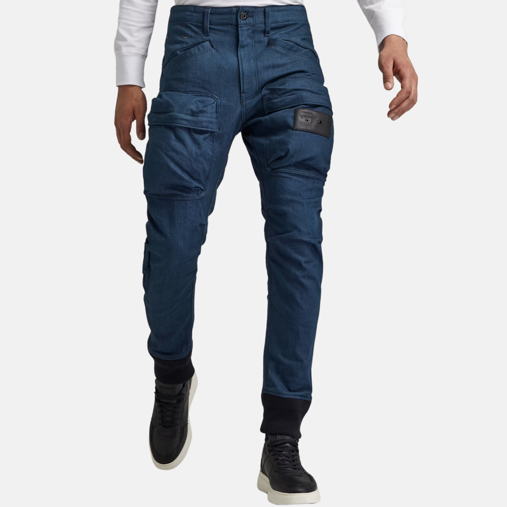 G Star Raw Relaxed Tapered Navy Cargo Jeans