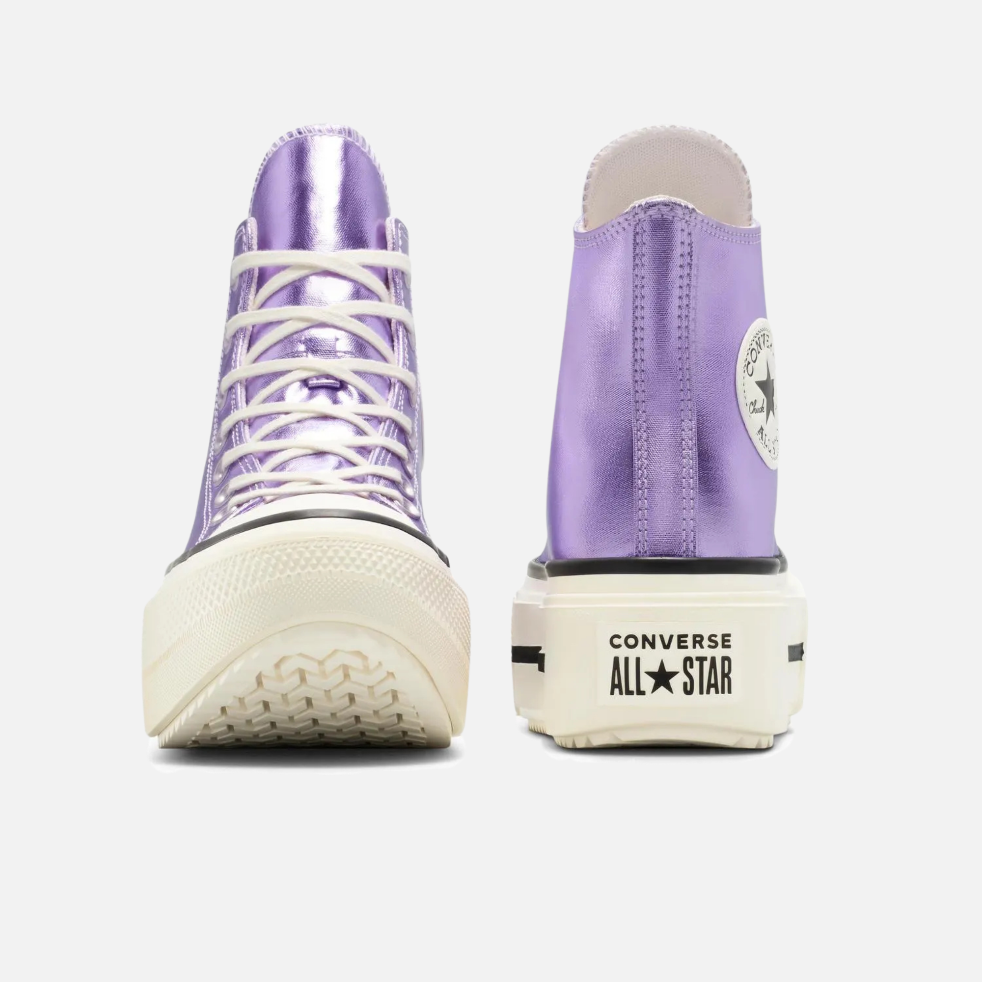 Converse Chuck Taylor All Star Lift Double Stack Hi Metallic Lilac