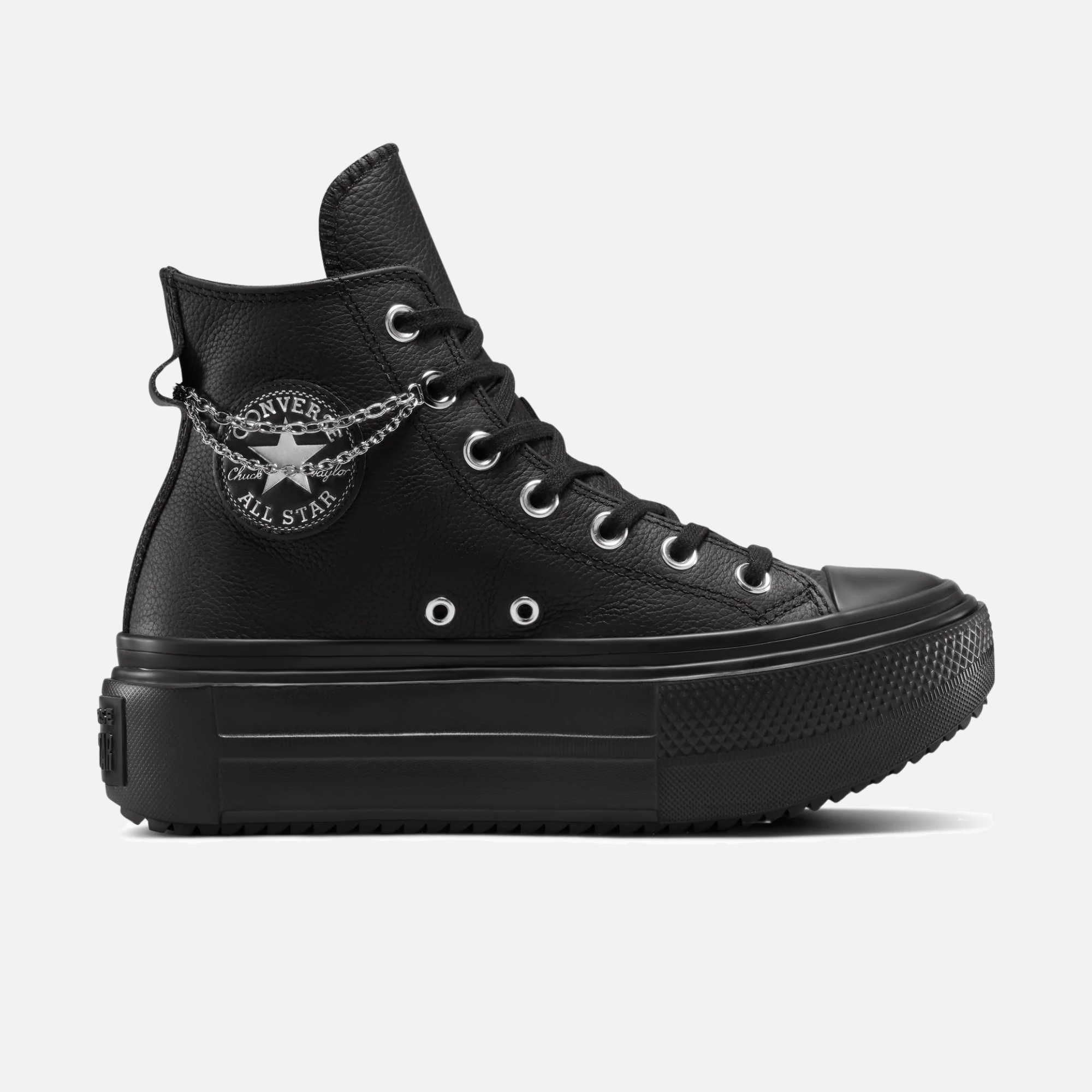 Converse Chuck Taylor All Star Lift Double Stack Hi Black Girli-Tude
