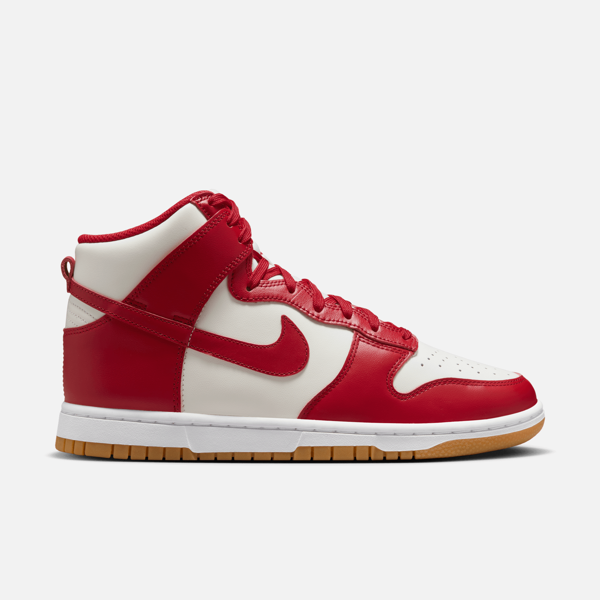 Nike Dunk High Sail Gym Red Gum Women s