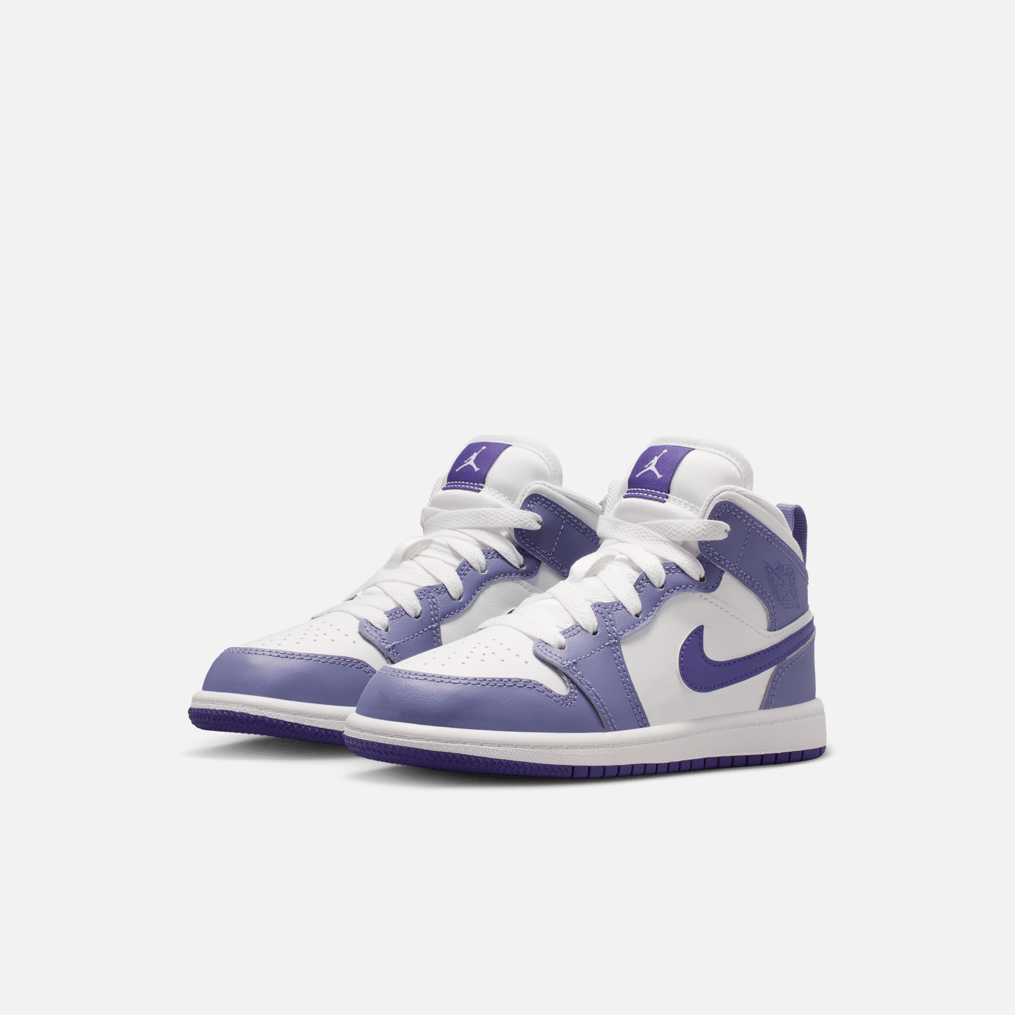 Air Jordan Kids' 1 Mid Court Purple (PS)