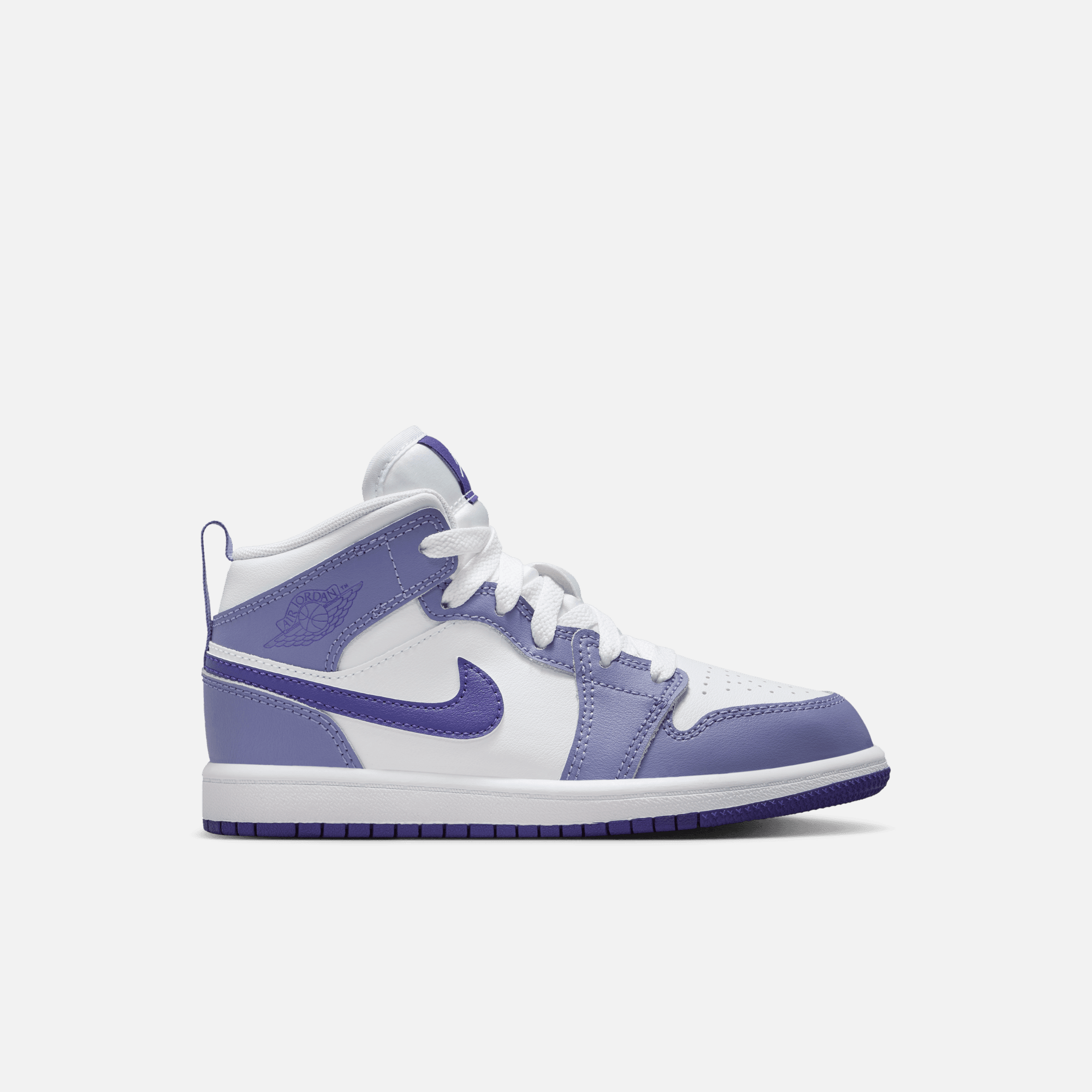 Air Jordan Kids' 1 Mid Court Purple (PS)