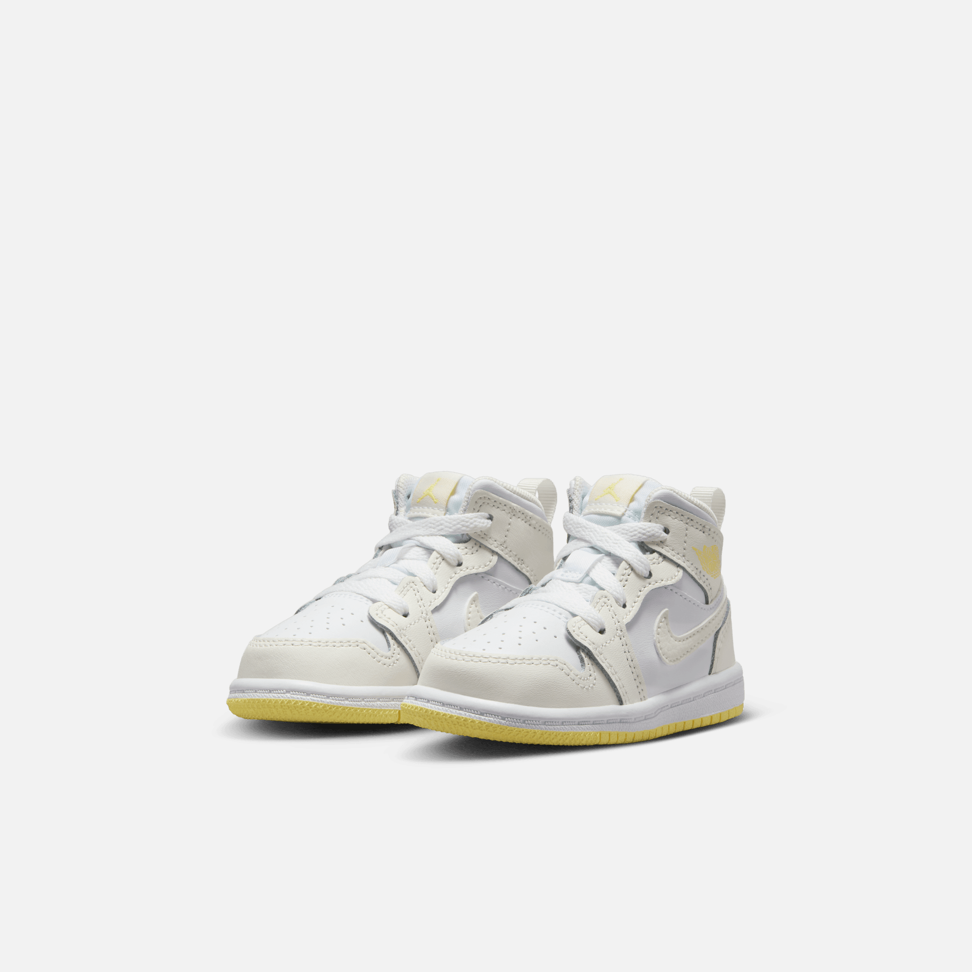 Air Jordan Kids' 1 Mid Sail Laser Orange (TD)