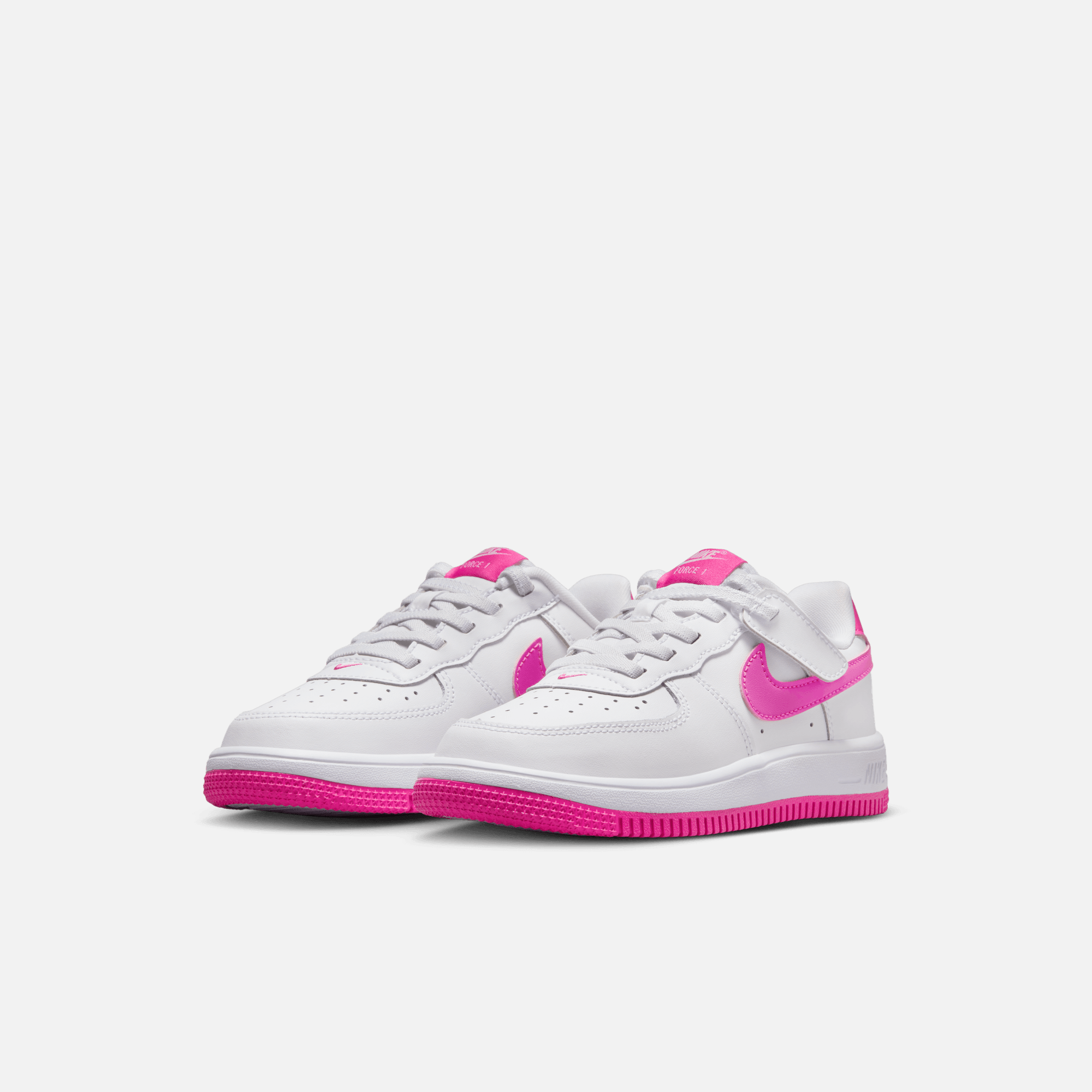 Nike Kids' Air Force 1 Low Easyon White Laser Fuchsia (PS)