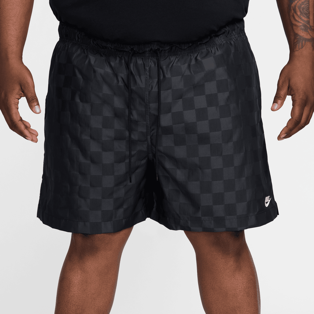 Nike Club Black Checkered Flow Shorts