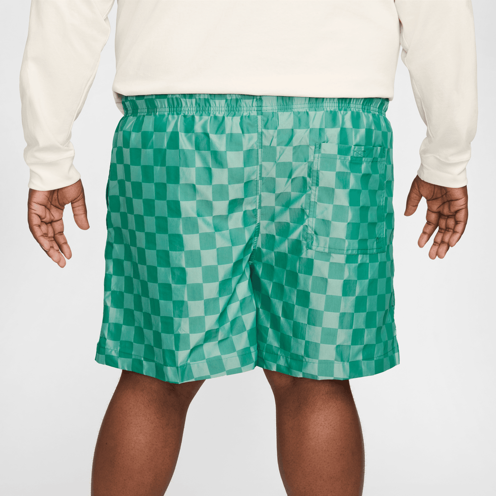 Nike Club Green Checkered Flow Shorts