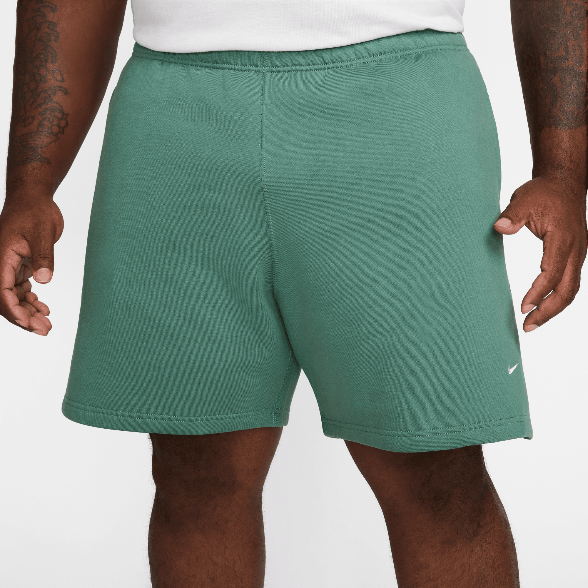 Green nike sweat shorts shop