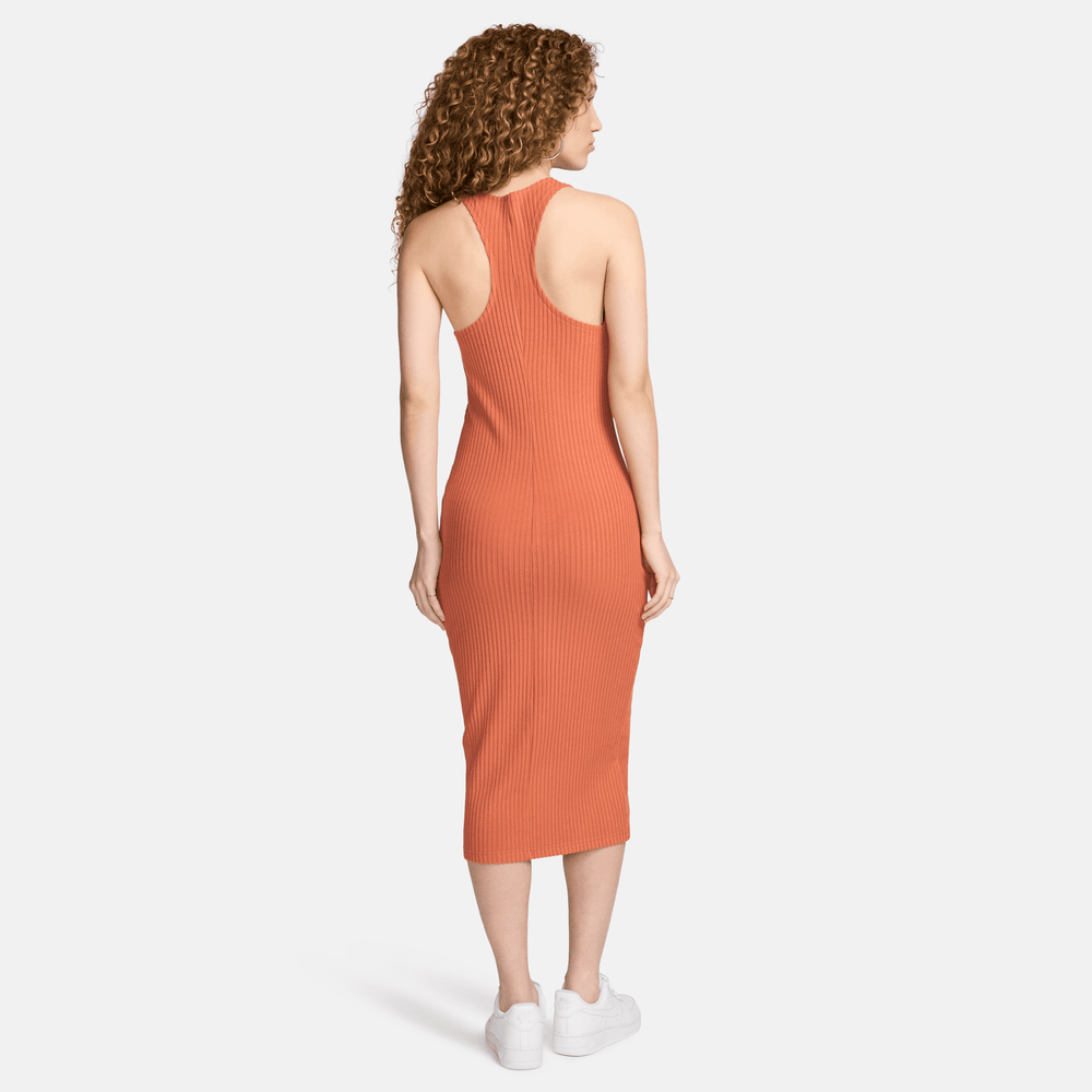 Nike Sportswear Women's Chill Knit Orange Slim Midi Dress