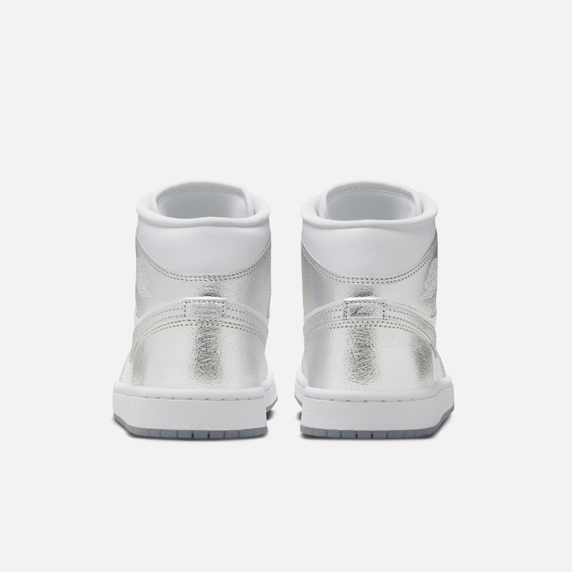 Air Jordan Women's 1 Mid 'Crinkled Silver Foil'