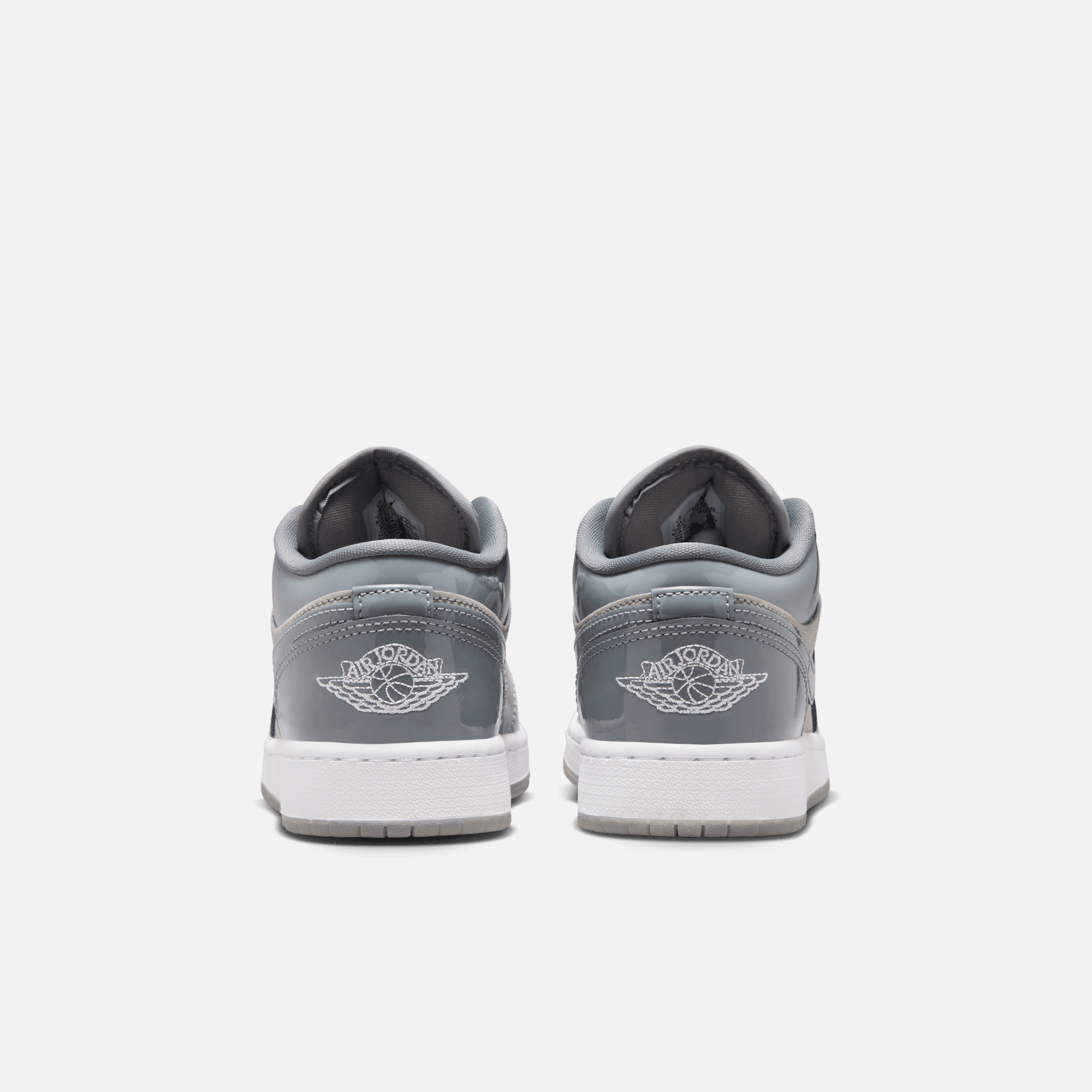 Air Jordan Big Kids' 1 Low SE Medium Cool Grey White (GS)