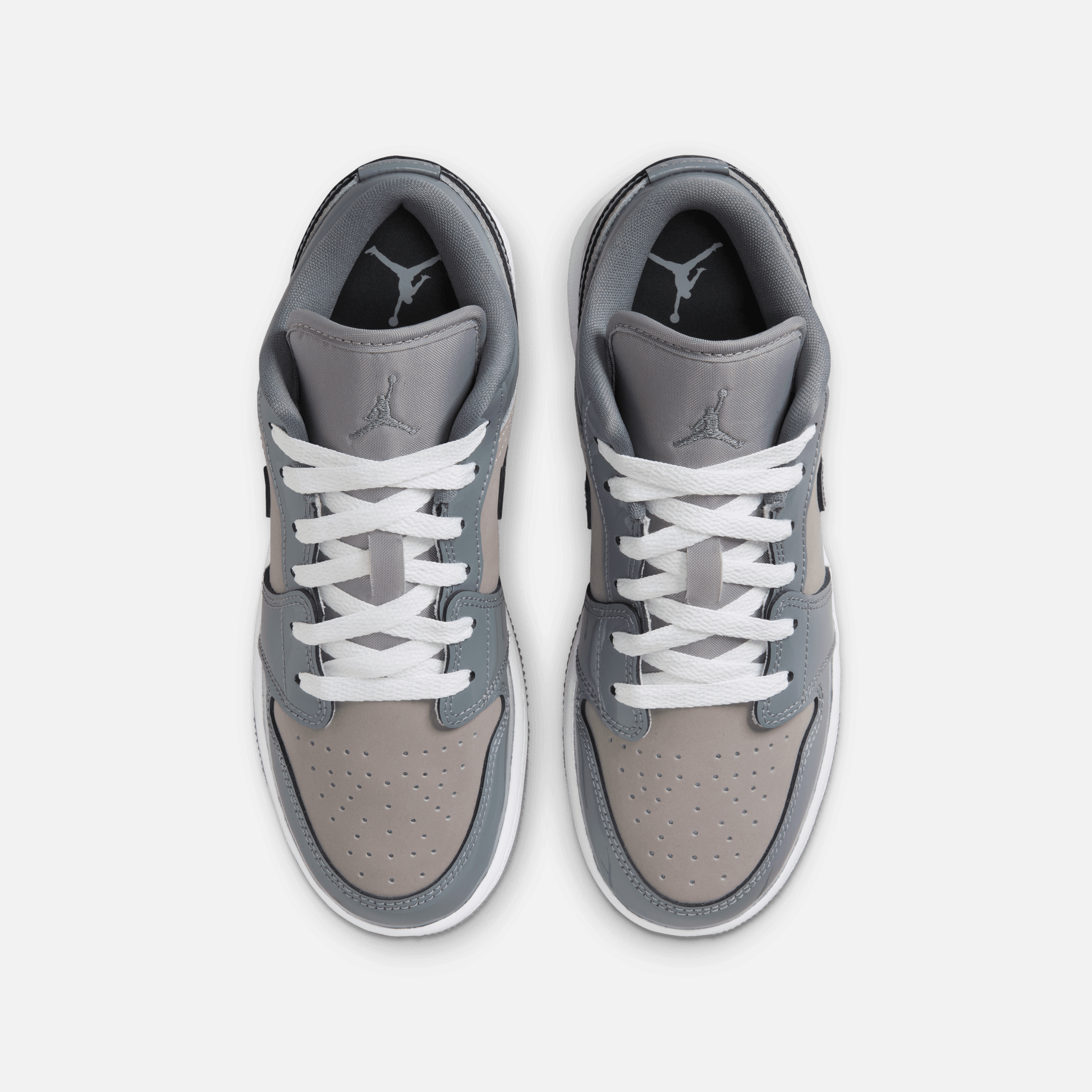 Air Jordan Big Kids' 1 Low SE Medium Cool Grey White (GS)