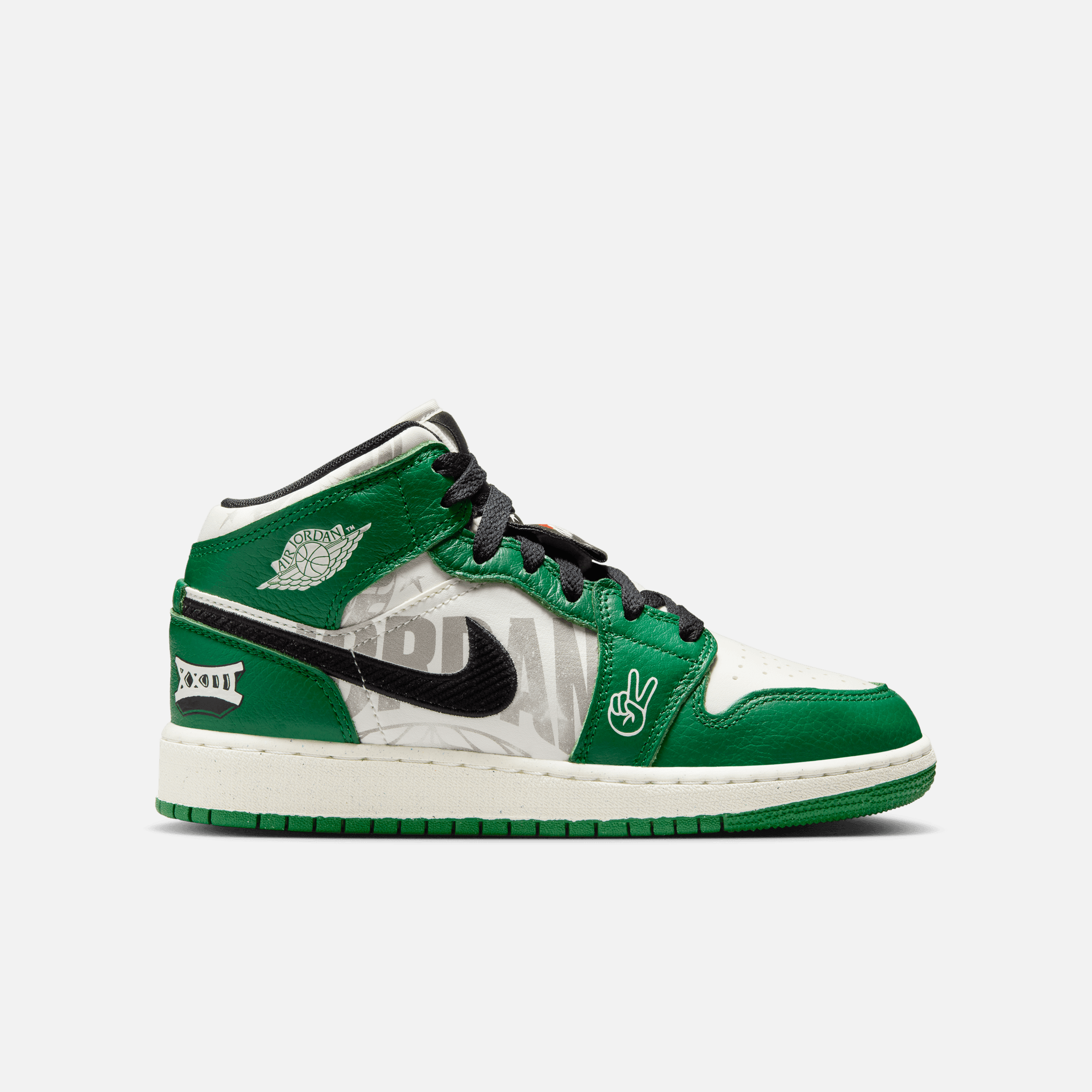 Air Jordan Big Kids' 1 Mid 'Overbranded' (GS) – Puffer Reds Air Jordan Big Kids' 1 Mid 'Overbranded' (GS) – Puffer Reds