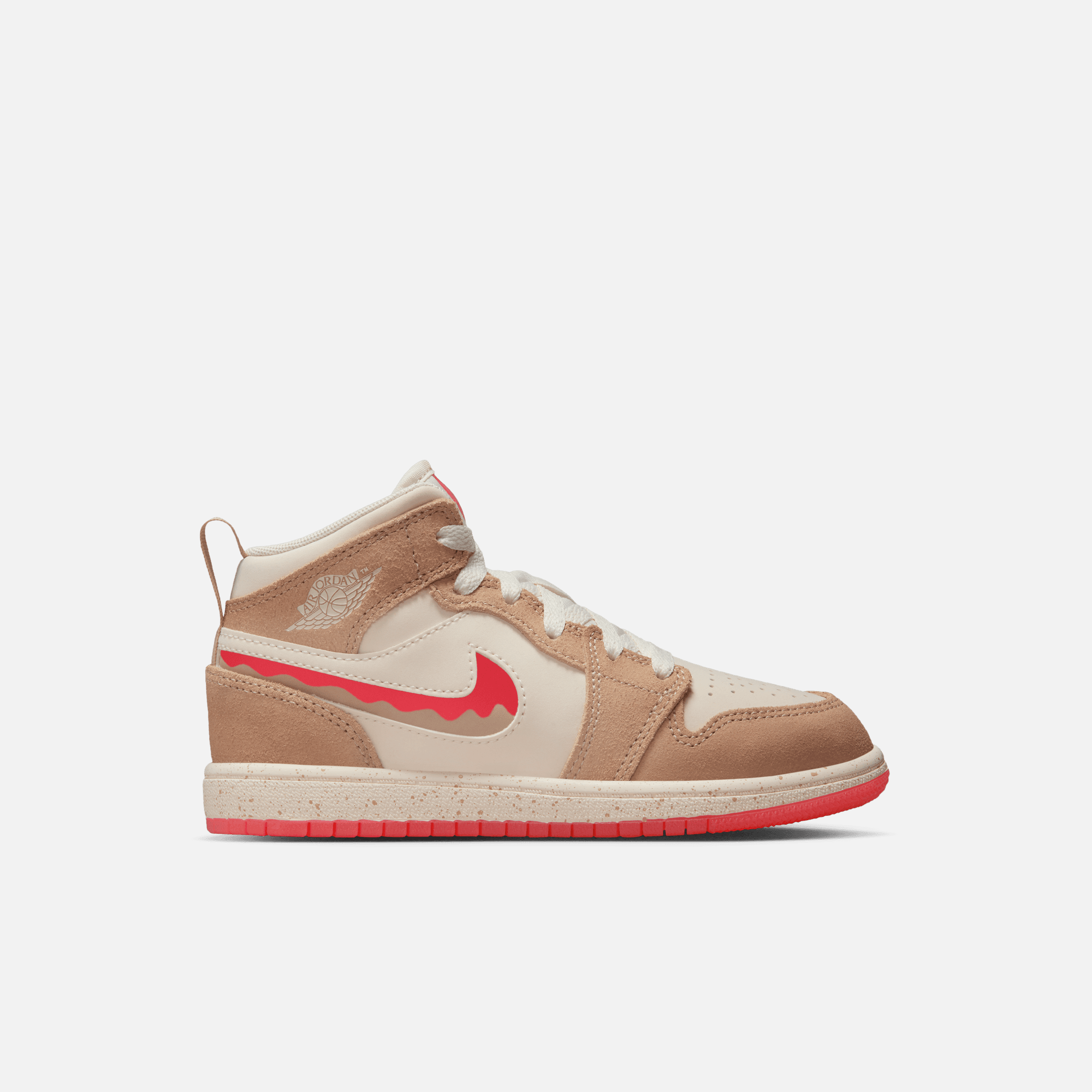 Air Jordan Kids' 1 Mid SE Peanut Butter & Jelly (PS)