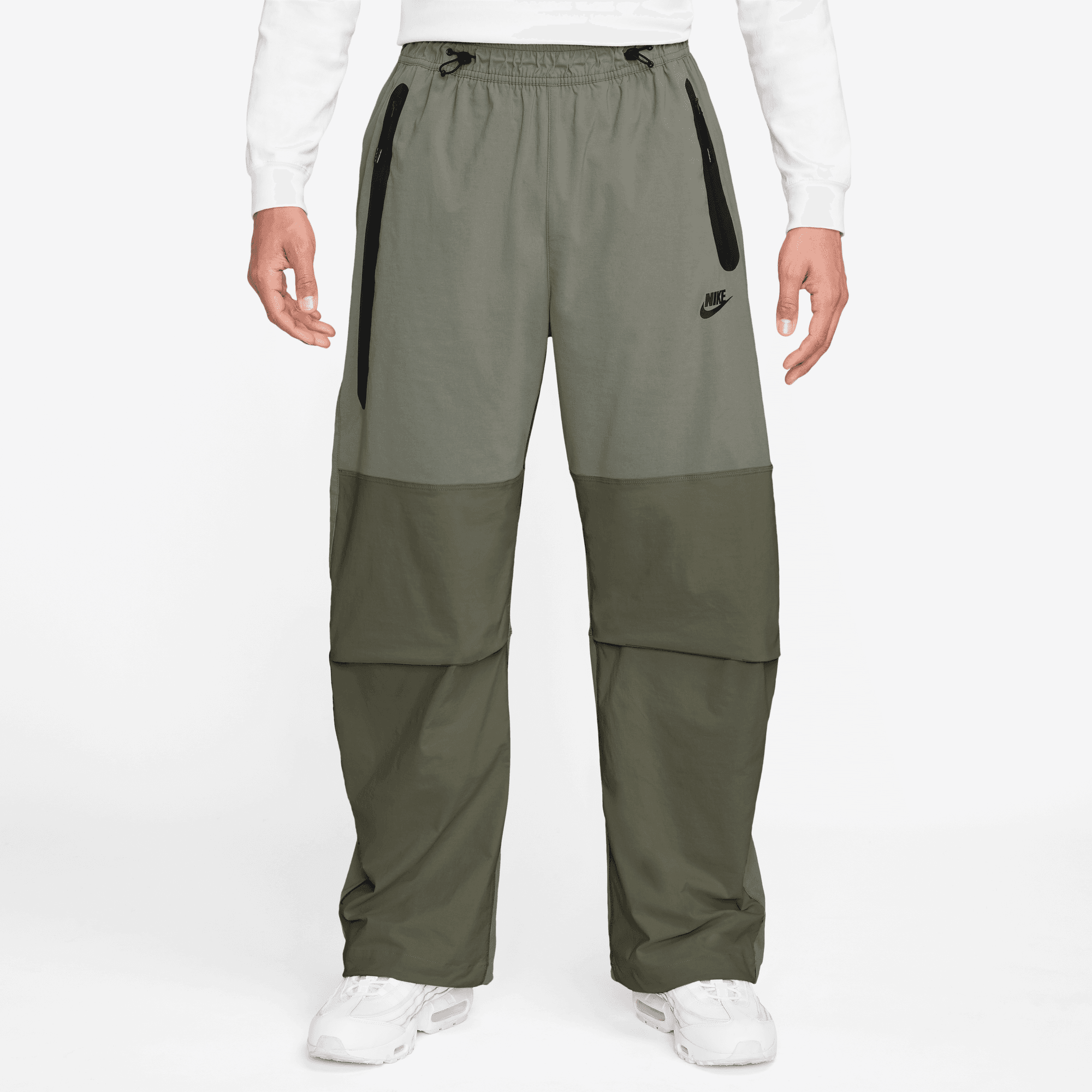 Nike Tech Woven Oversized Green Pants – Puffer Reds