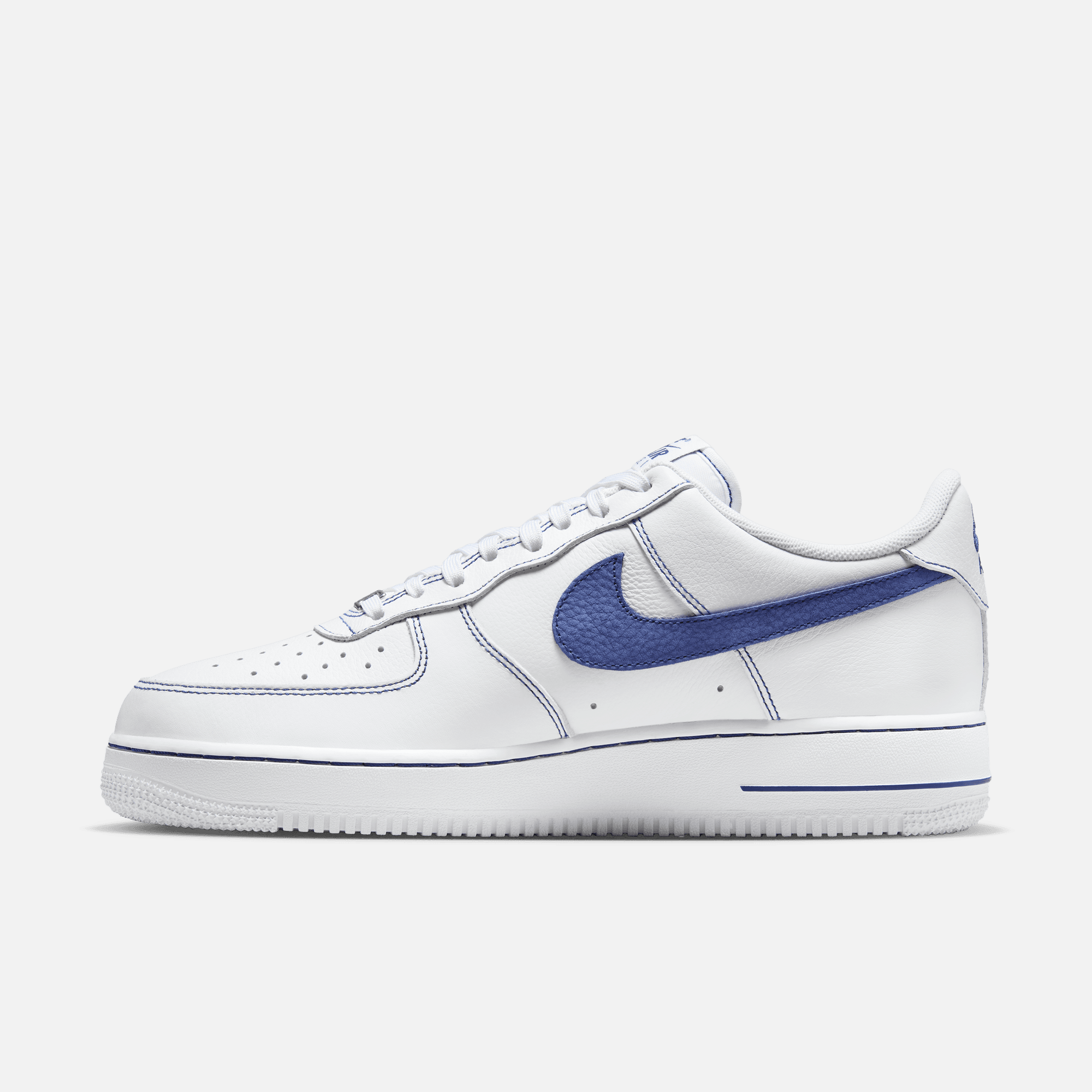 Nike Air Force 1 Low White Deep Royal Contrast Stitch