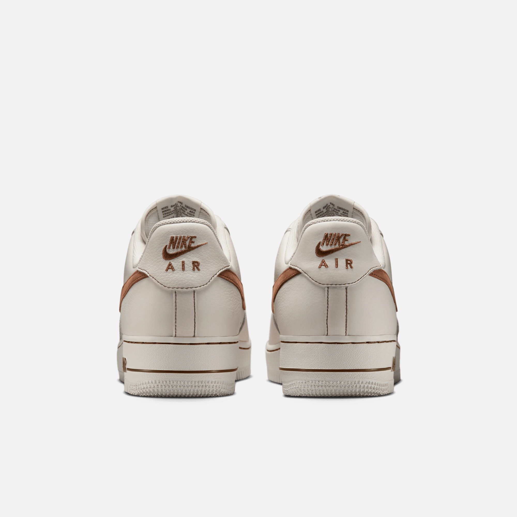 Nike Air Force 1 Low Ivory Saddle Brown Contrast Stitch
