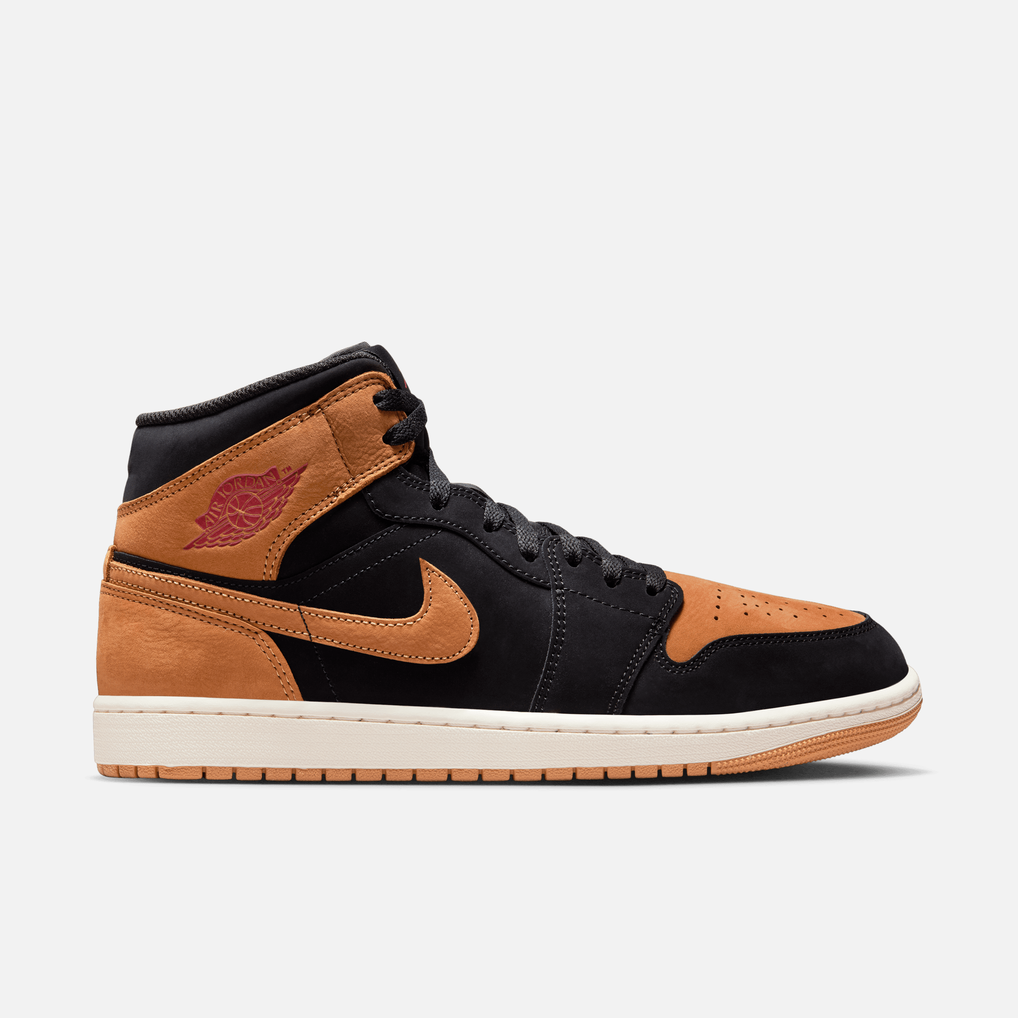 Air Jordan 1 Mid SE Black Flax – Puffer Reds