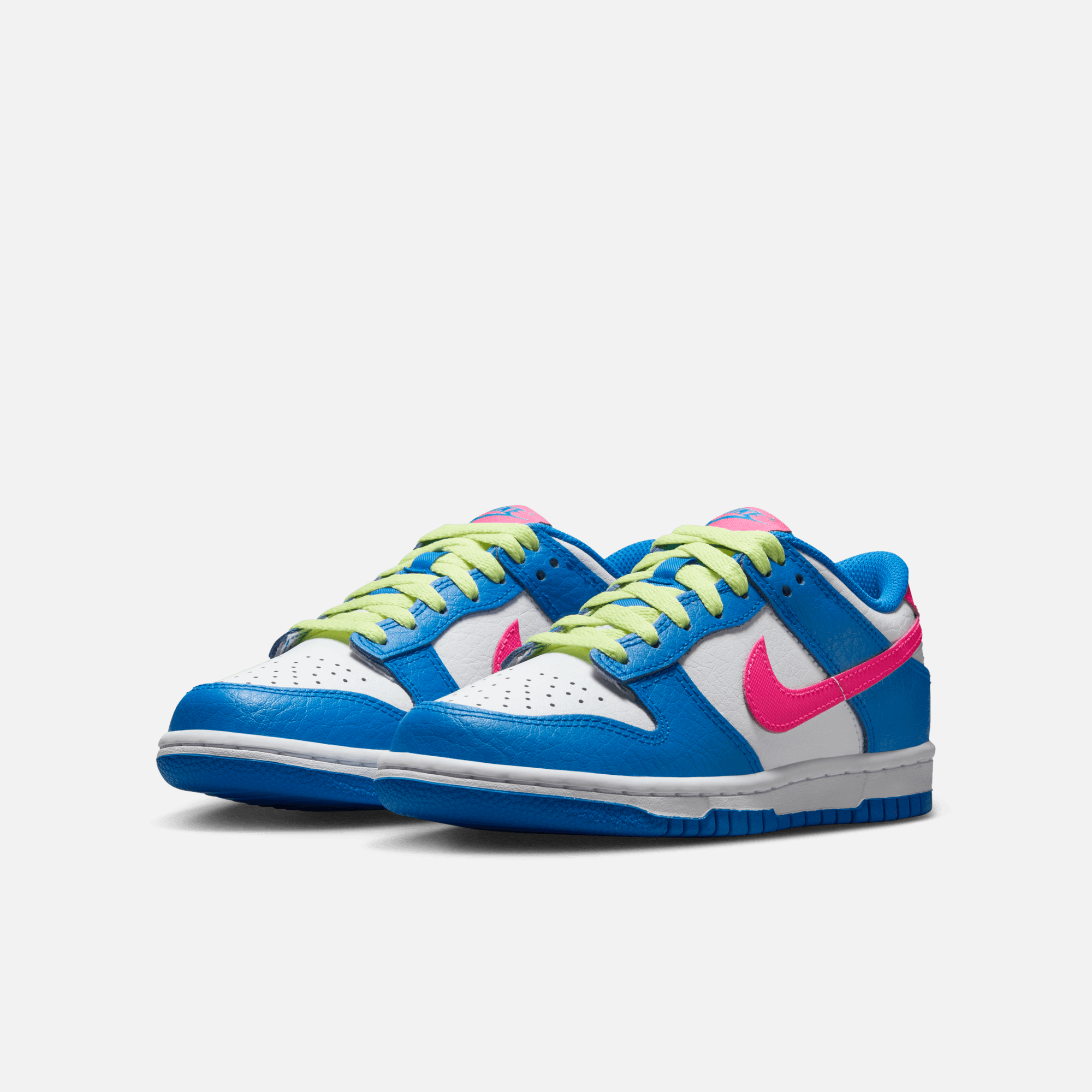 Nike Big Kids' Dunk Low Photo Blue Light Lemon Twist (GS)