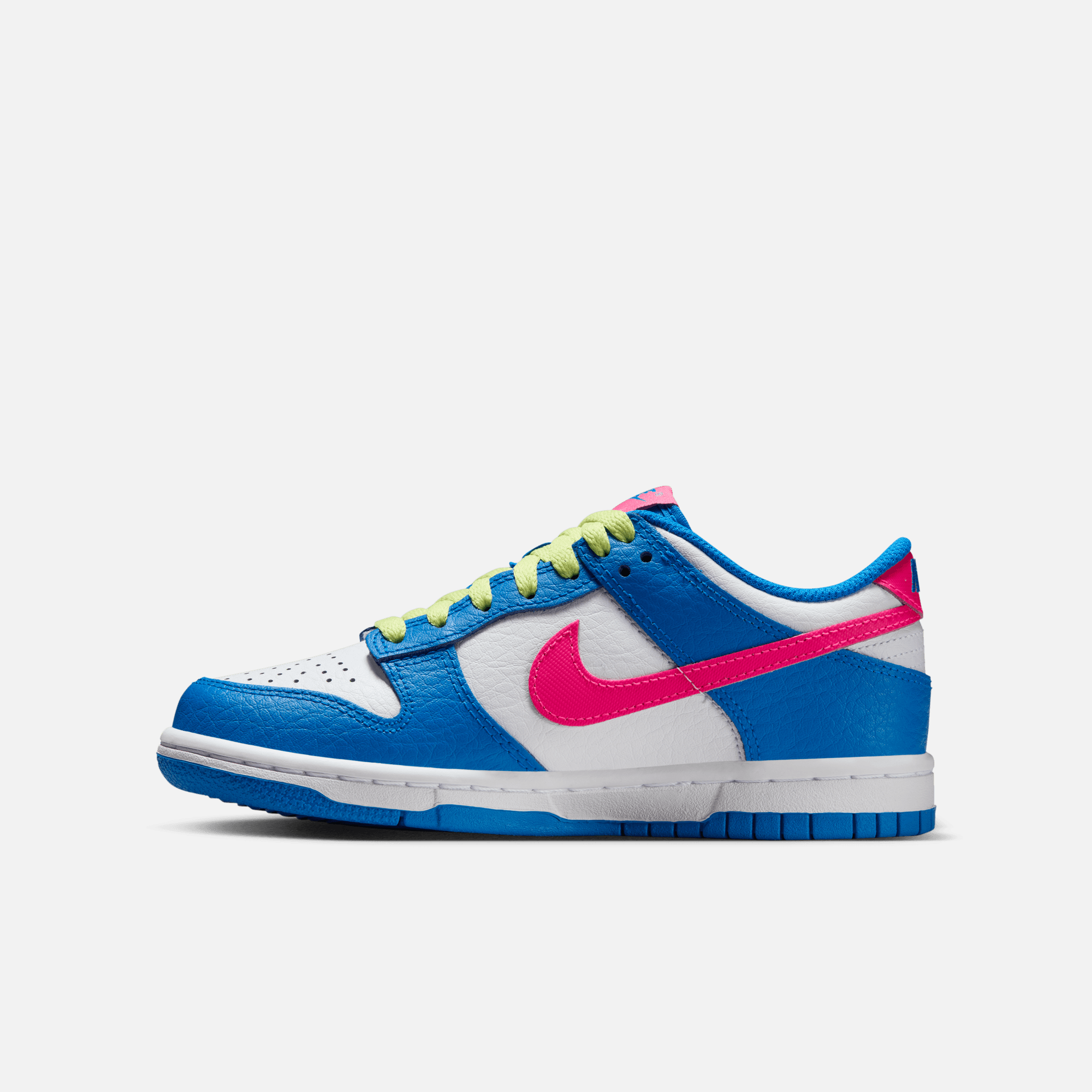 Nike Big Kids' Dunk Low Photo Blue Light Lemon Twist (GS)
