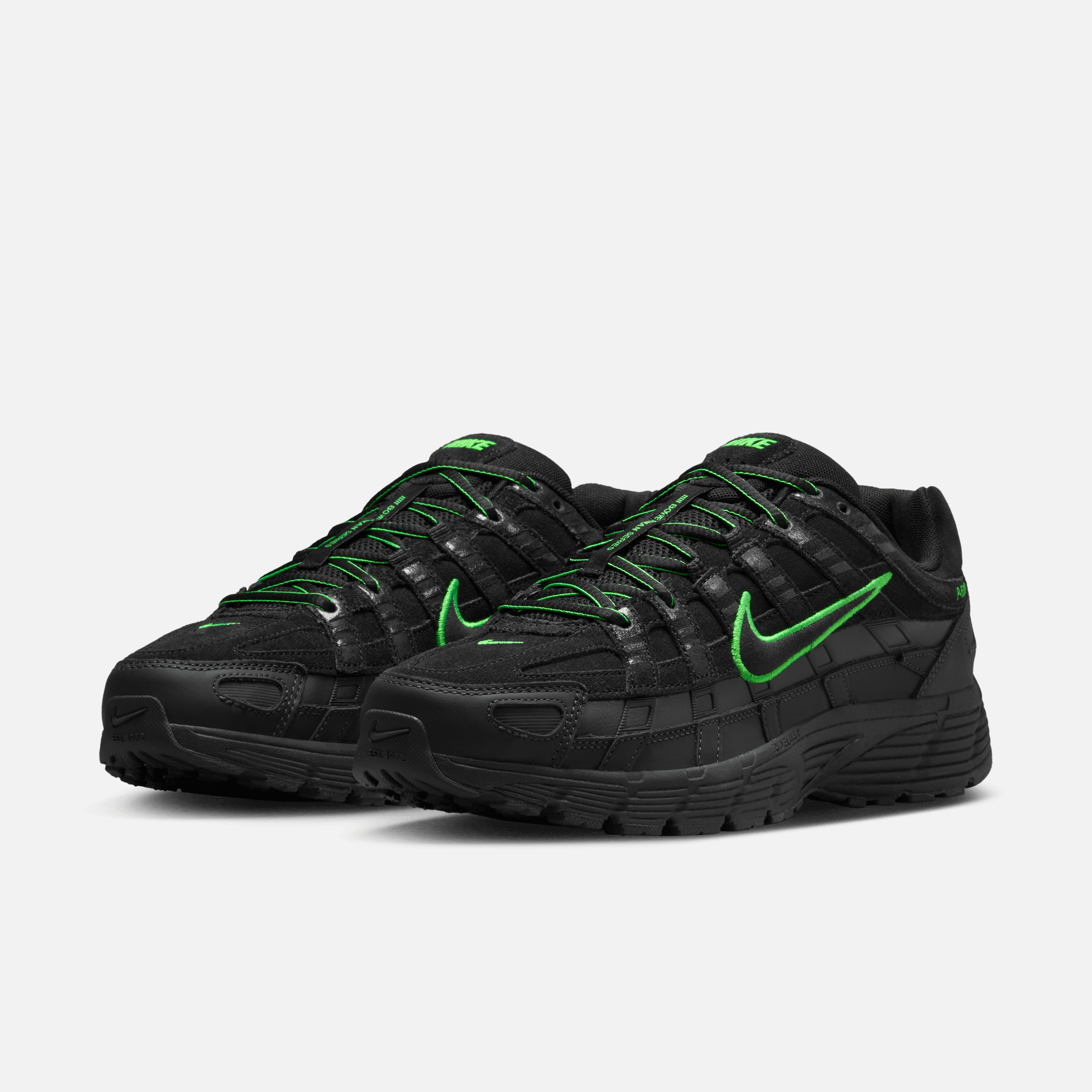 Nike P-6000 Premium Black Green Strike