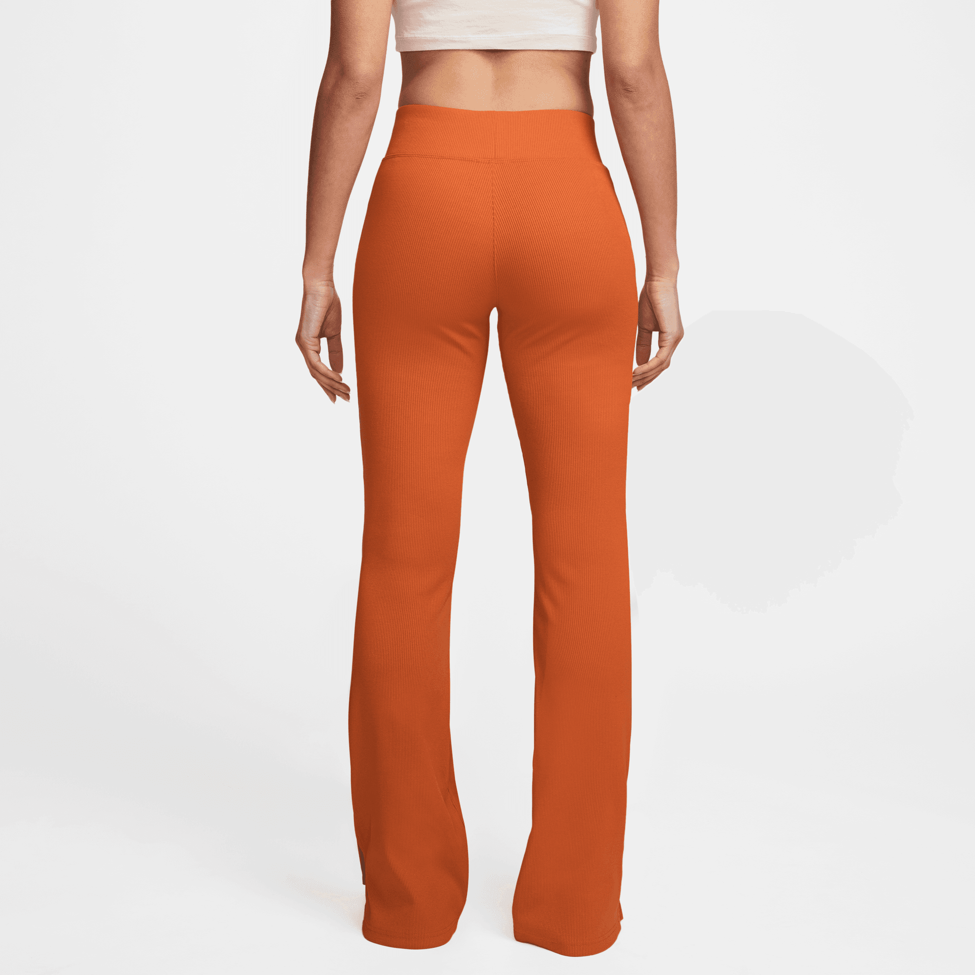 Air Jordan Women's Brooklyn Essentials Orange Flared Leggings