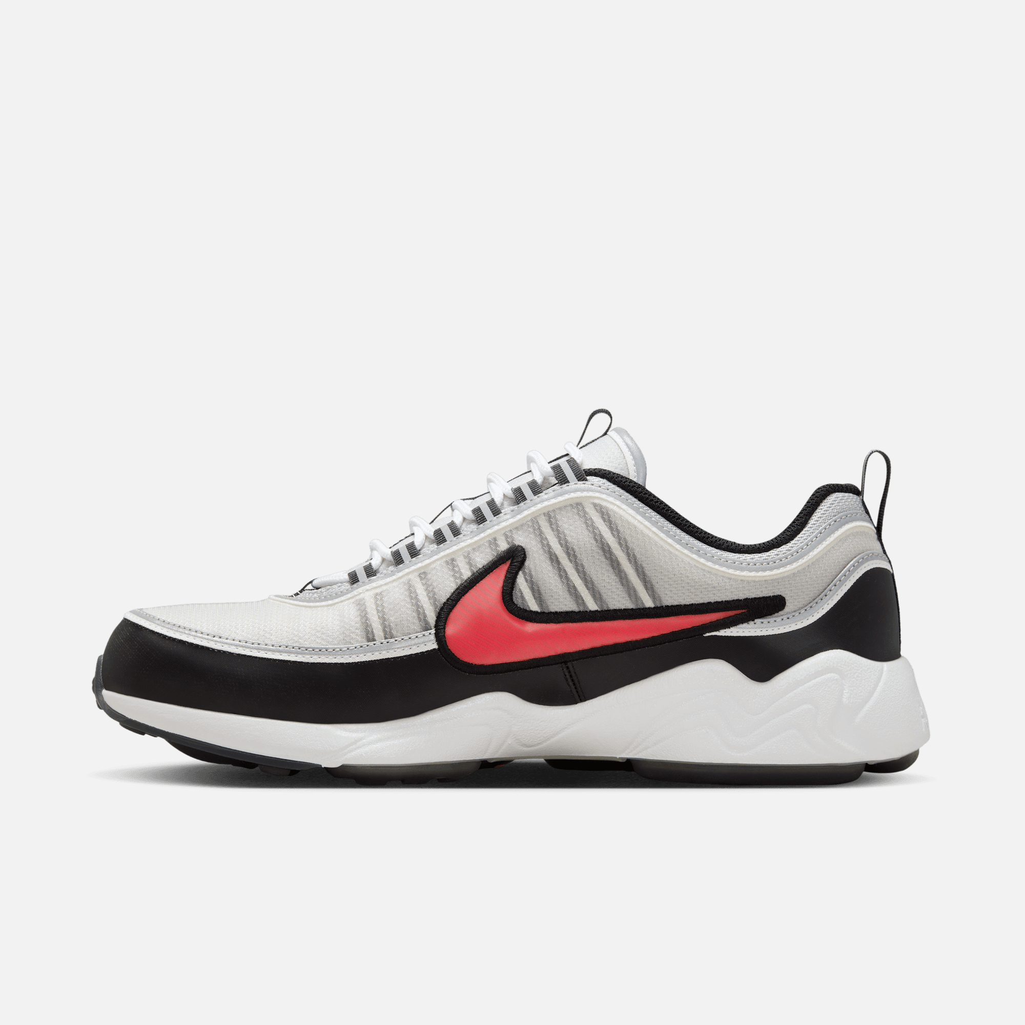 Nike Air Zoom Spiridon Metallic Silver Sport Red