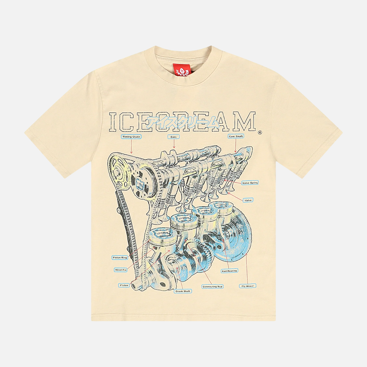 Ice Cream Motorhead Cream T-Shirt