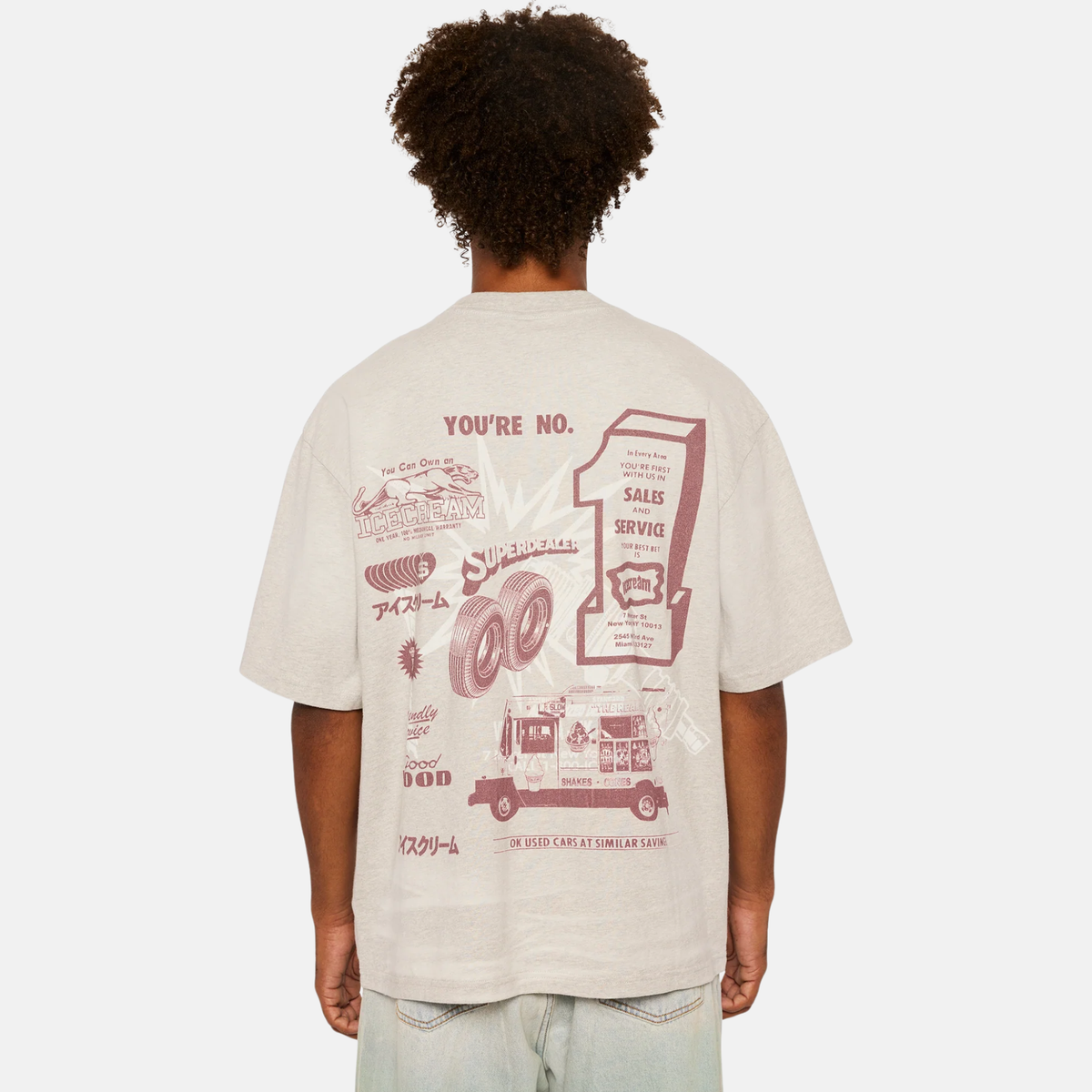 Ice Cream Daily Double Grey T-Shirt