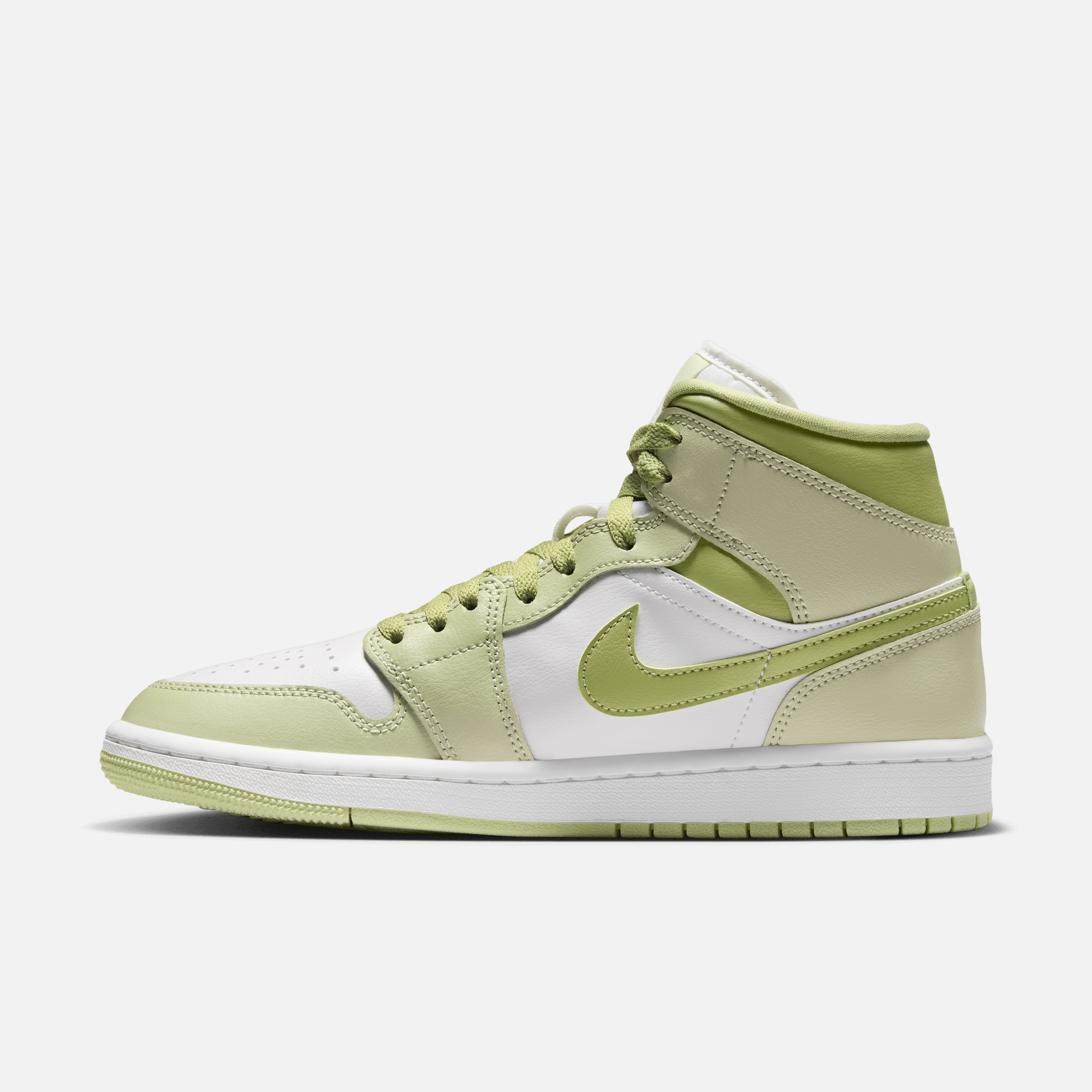 Air Jordan Women's 1 Mid Olive Aura Lawn