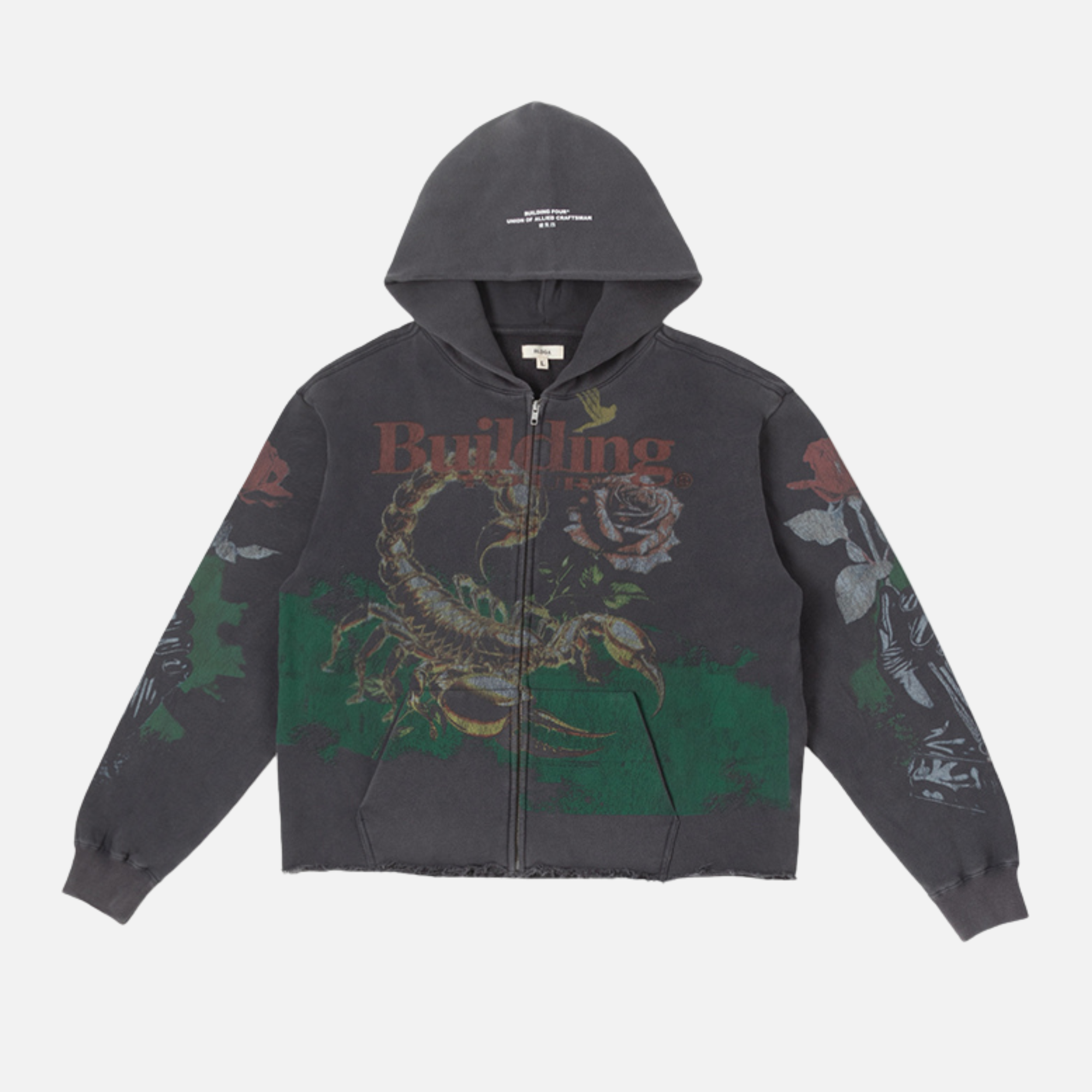 BLDG4 Charcoal Art Thorn Hoodie