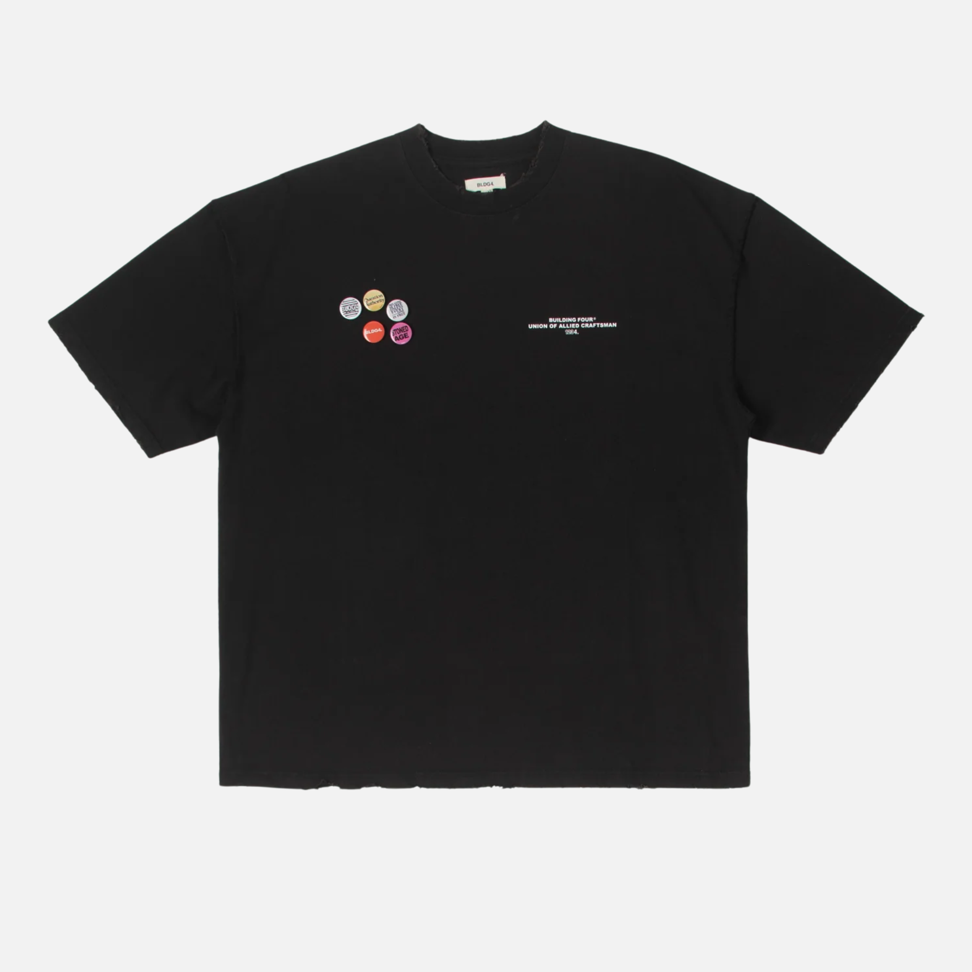 BLDG4 Black Piza Knit T-Shirt