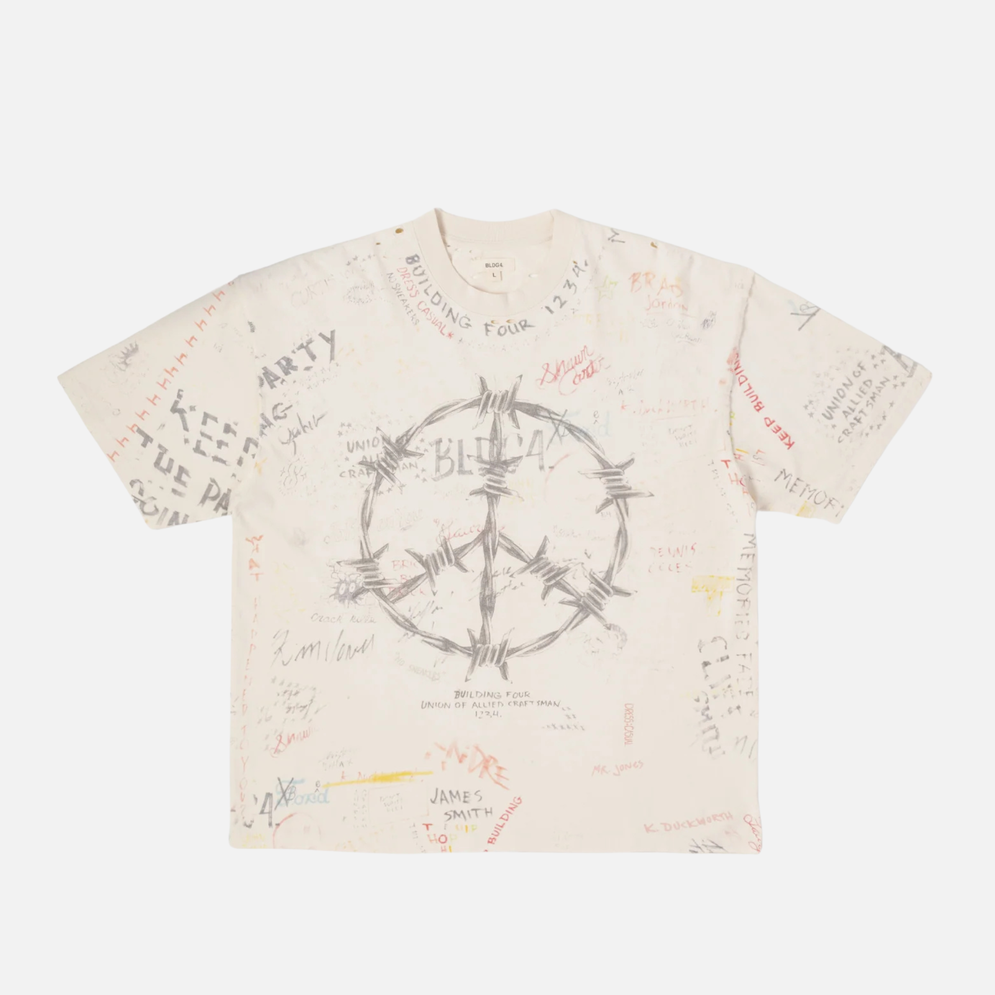 BLDG4 Antique White The Centre Knit T-Shirt