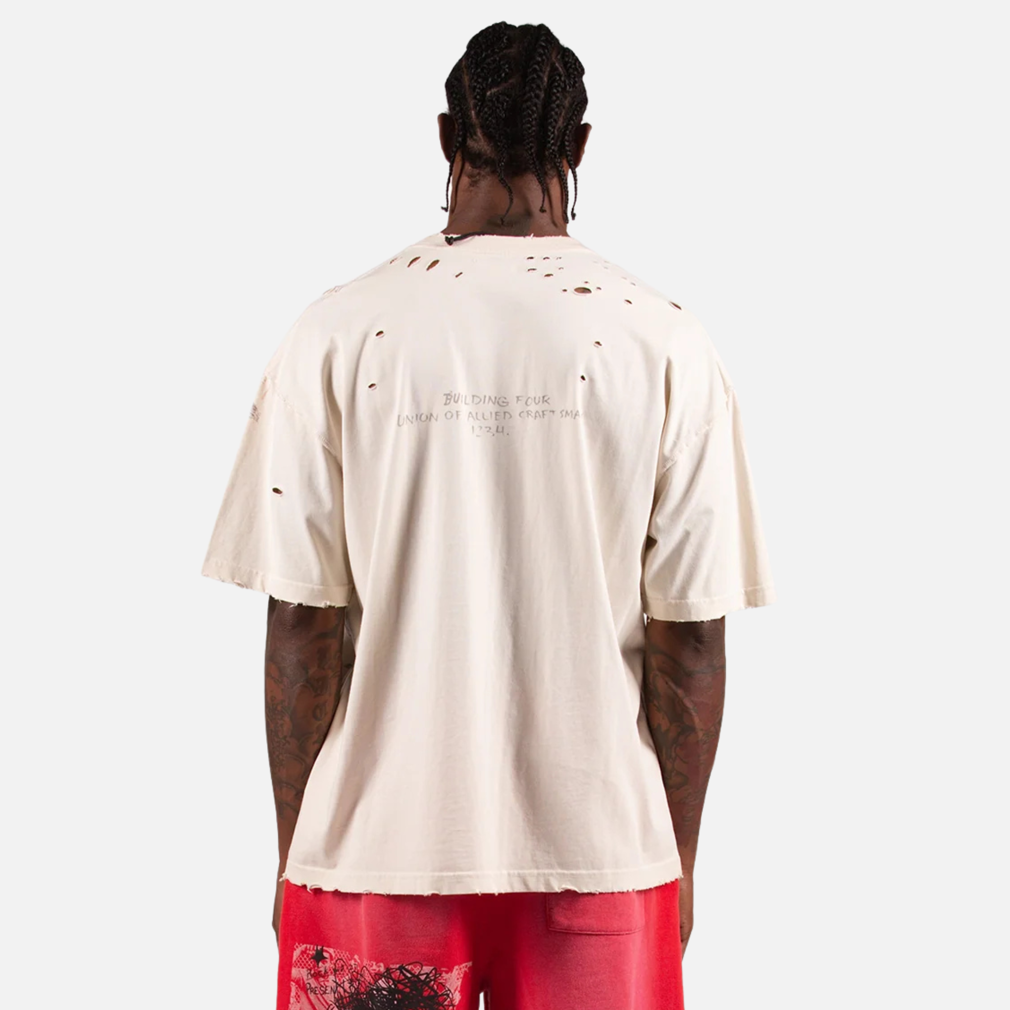BLDG4 Antique White The Centre Knit T-Shirt