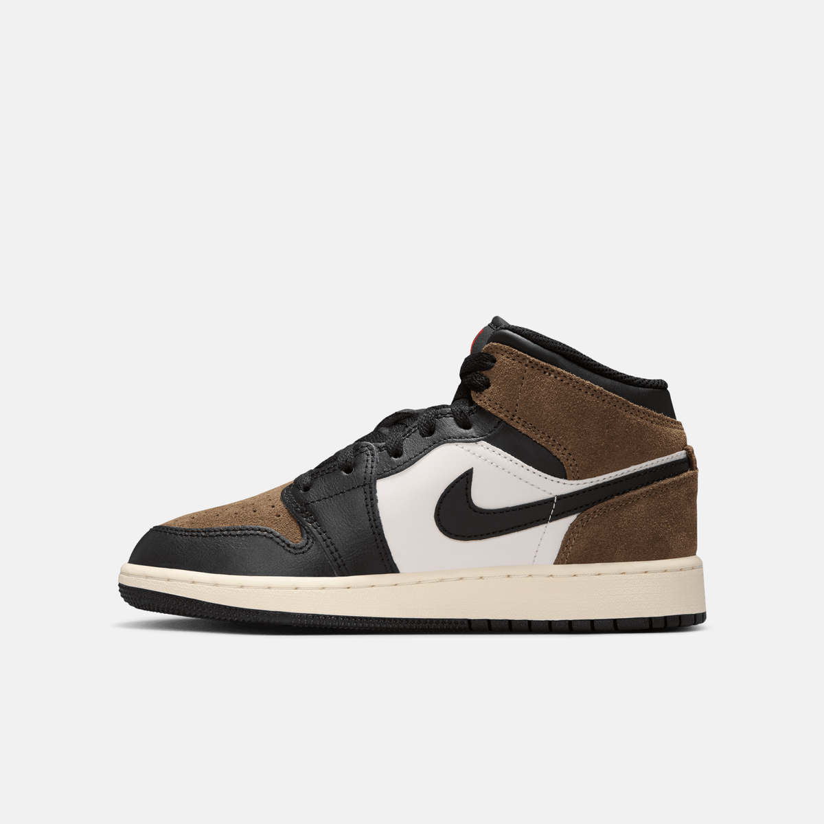 Air Jordan Kids' 1 Mid Black Palomino (GS)