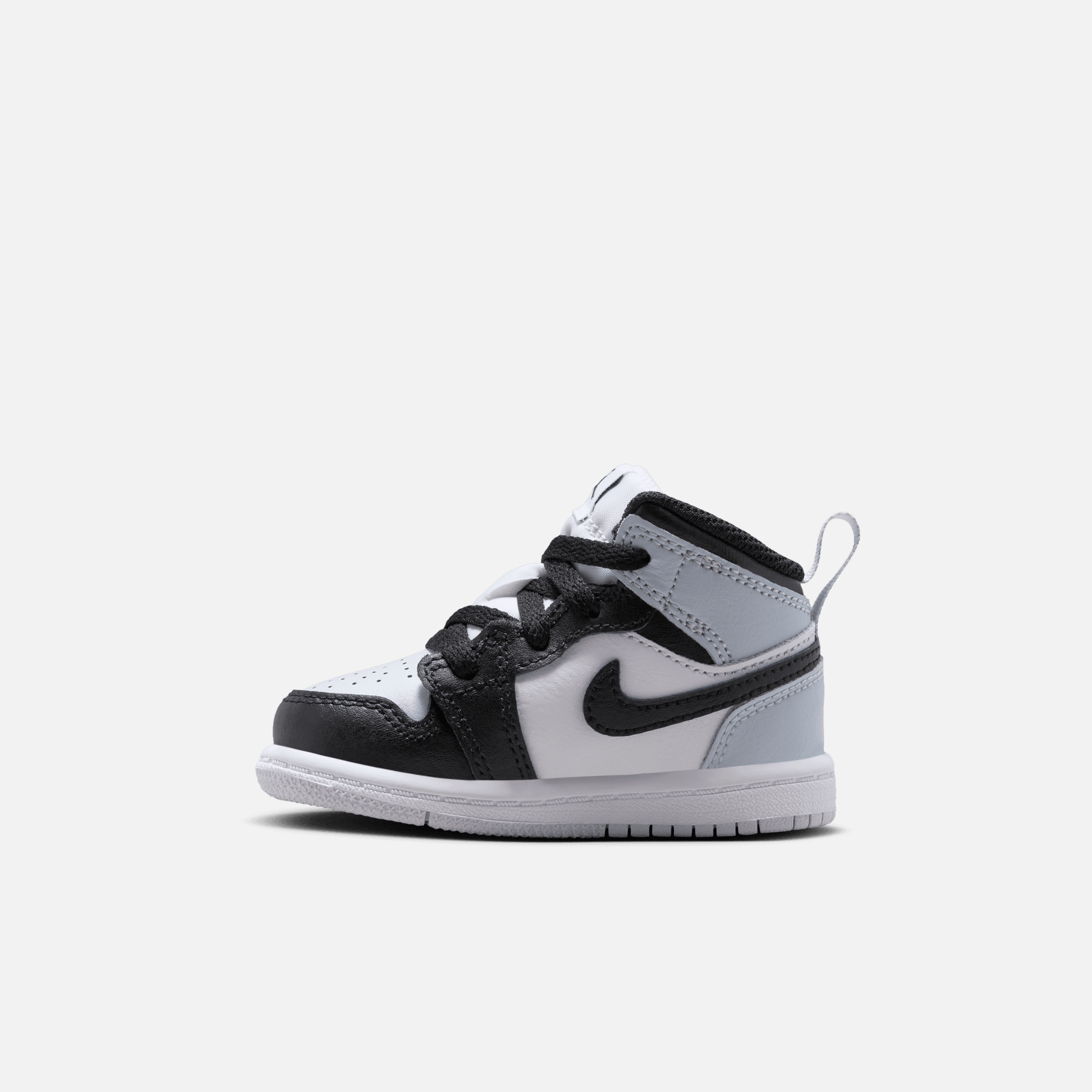 Air Jordan Kids' 1 Mid Black Aura Squadron Blue (TD)