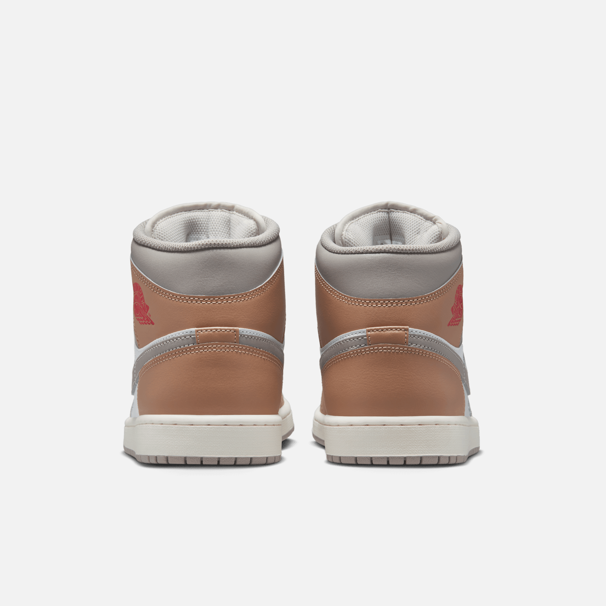 Air Jordan 1 Mid Rattan White College Grey