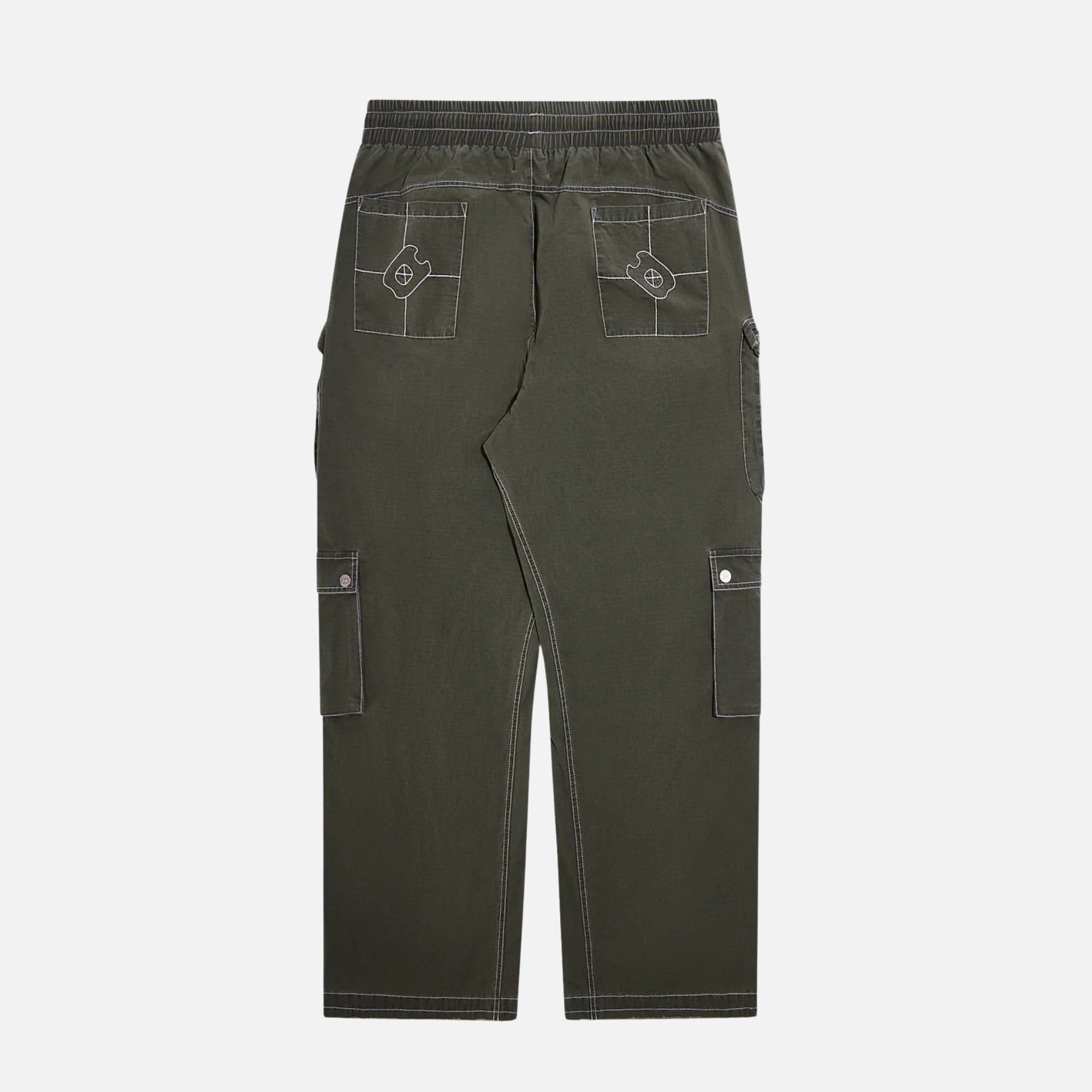 Diet Starts Monday Contrast Olive Green Cargo Pants