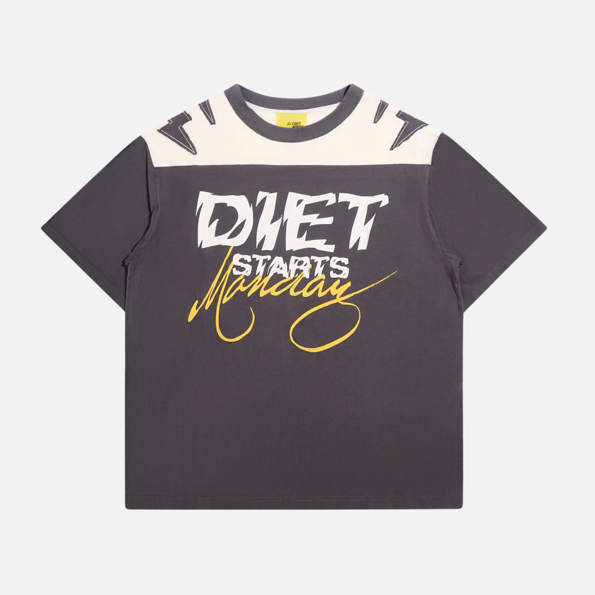 Diet Starts Monday Yoke Black T-Shirt
