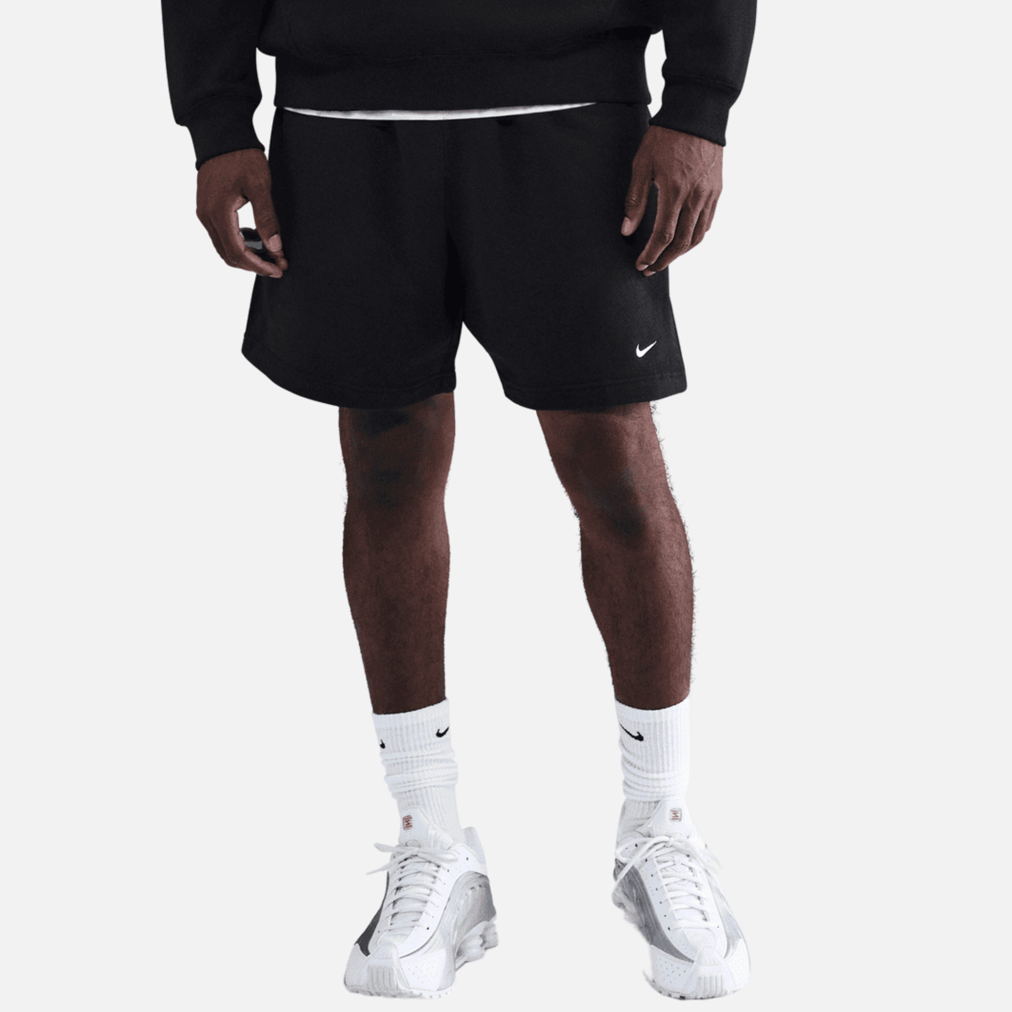 Nike Solo Swoosh Black French Terry Shorts