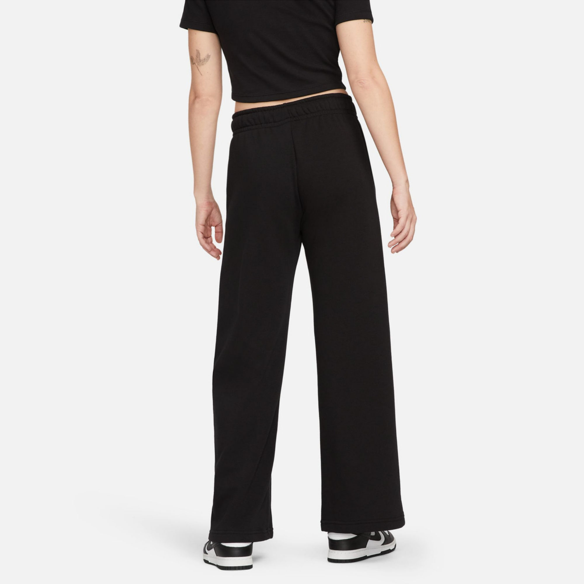 Nike Women's Sportswear Club Fleece Wide-Leg Black Pant