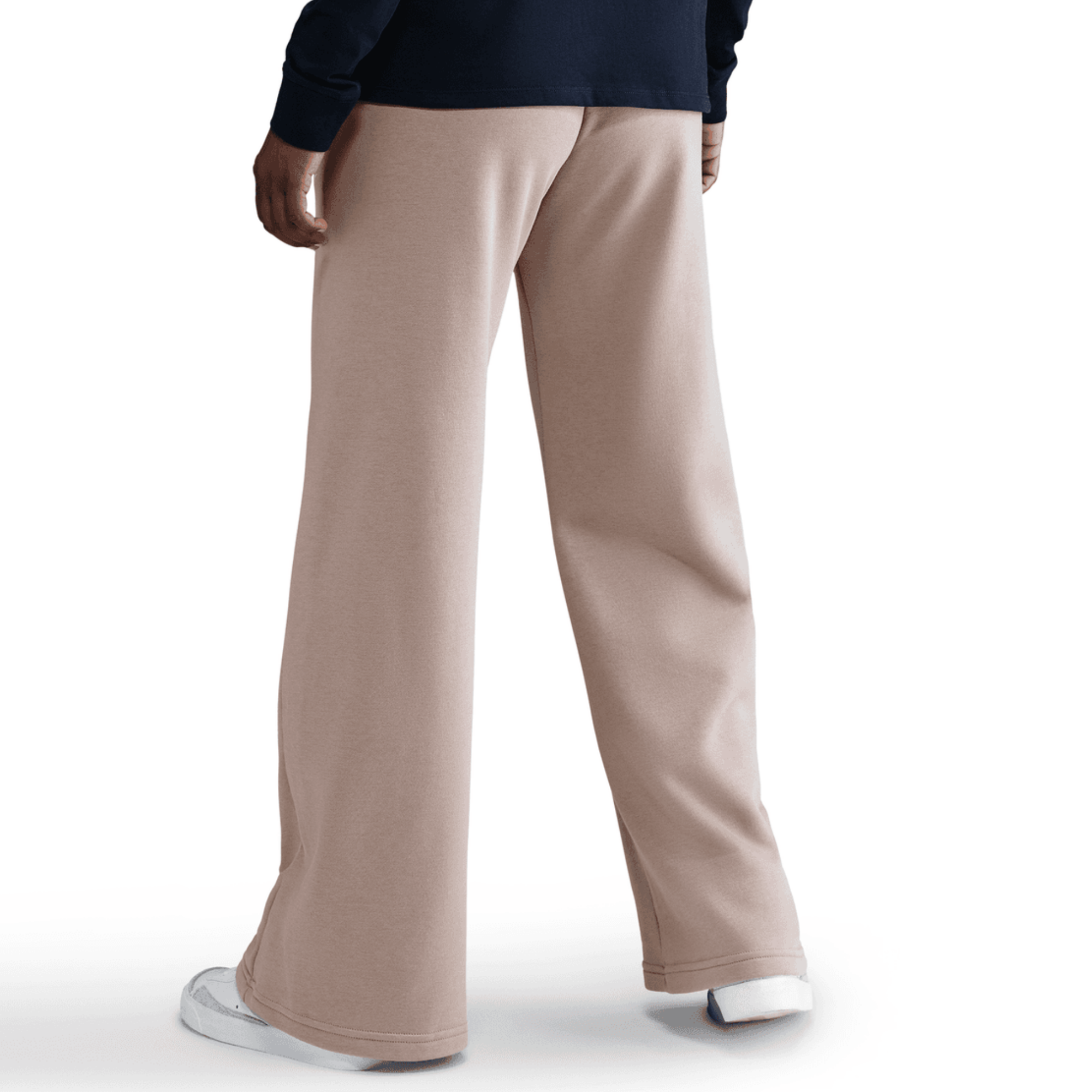 Nike Women's Sportswear Club Fleece Wide-Leg Brown Pant